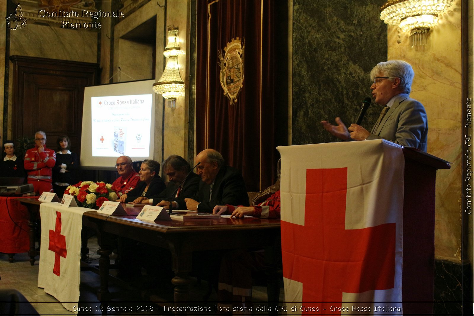 Cuneo 13 Gennaio 2018 - Presentazione libro storia della CRI di Cuneo - Croce Rossa Italiana- Comitato Regionale del Piemonte