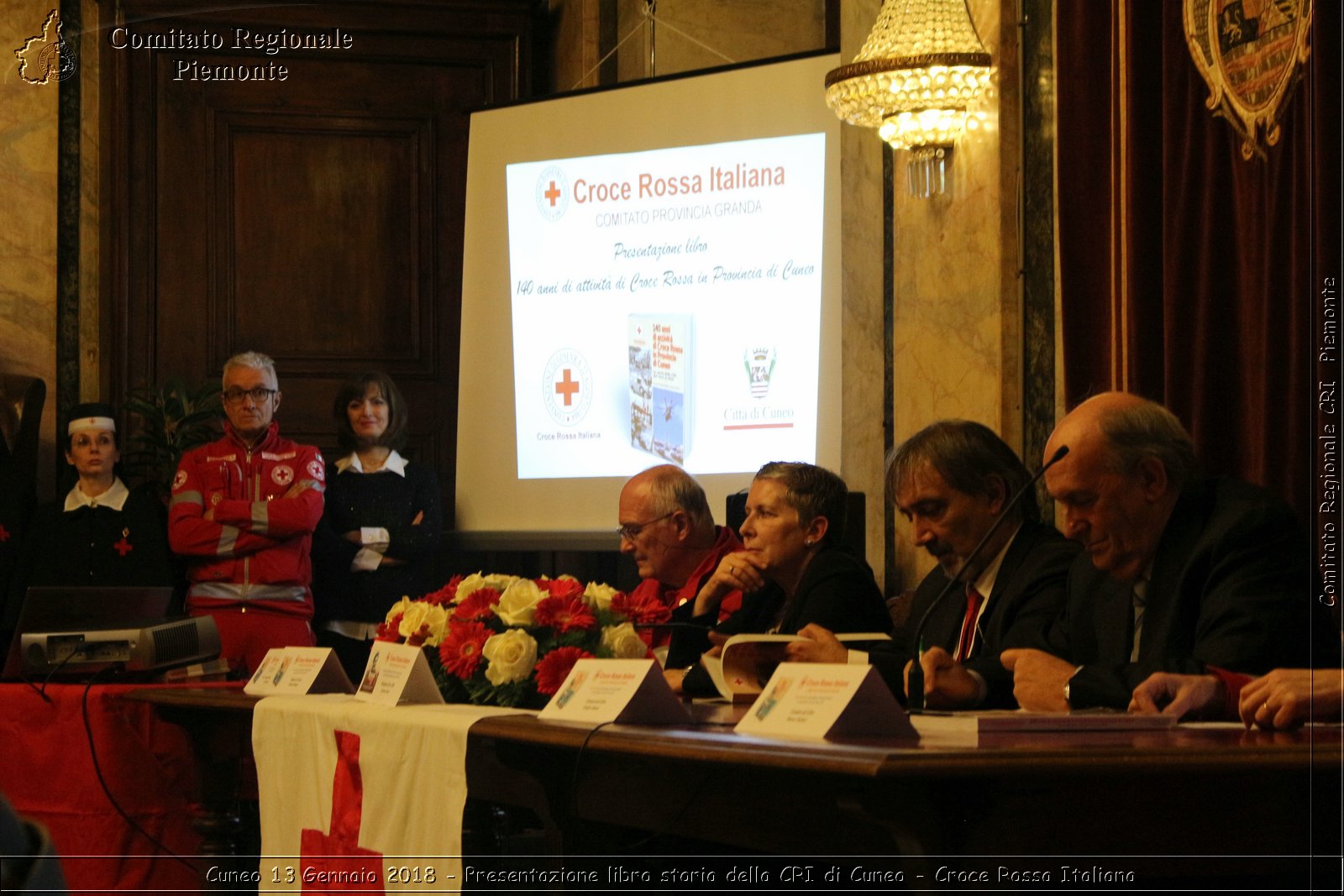 Cuneo 13 Gennaio 2018 - Presentazione libro storia della CRI di Cuneo - Croce Rossa Italiana- Comitato Regionale del Piemonte