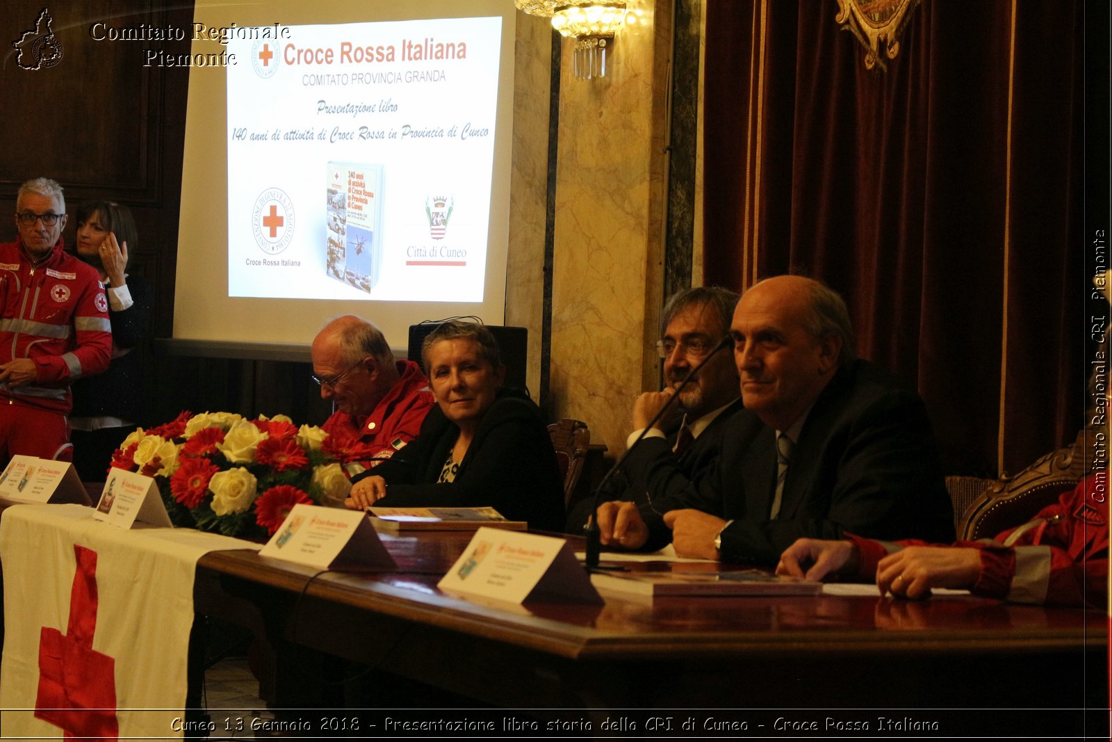 Cuneo 13 Gennaio 2018 - Presentazione libro storia della CRI di Cuneo - Croce Rossa Italiana- Comitato Regionale del Piemonte