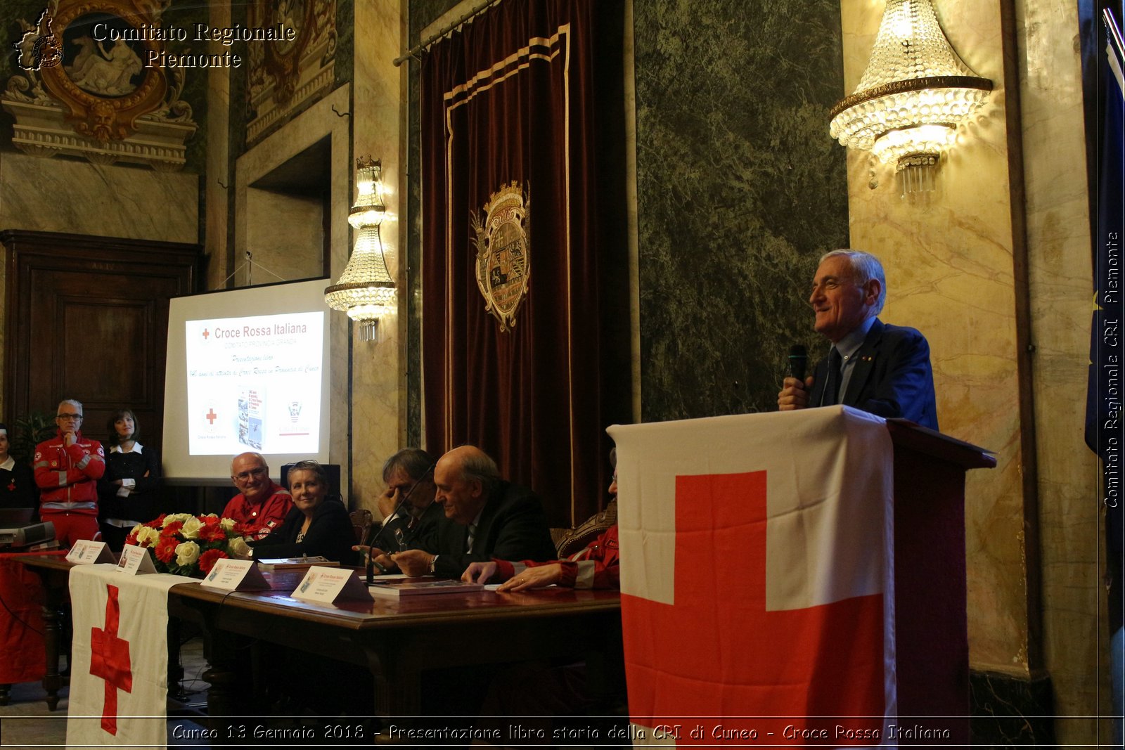 Cuneo 13 Gennaio 2018 - Presentazione libro storia della CRI di Cuneo - Croce Rossa Italiana- Comitato Regionale del Piemonte