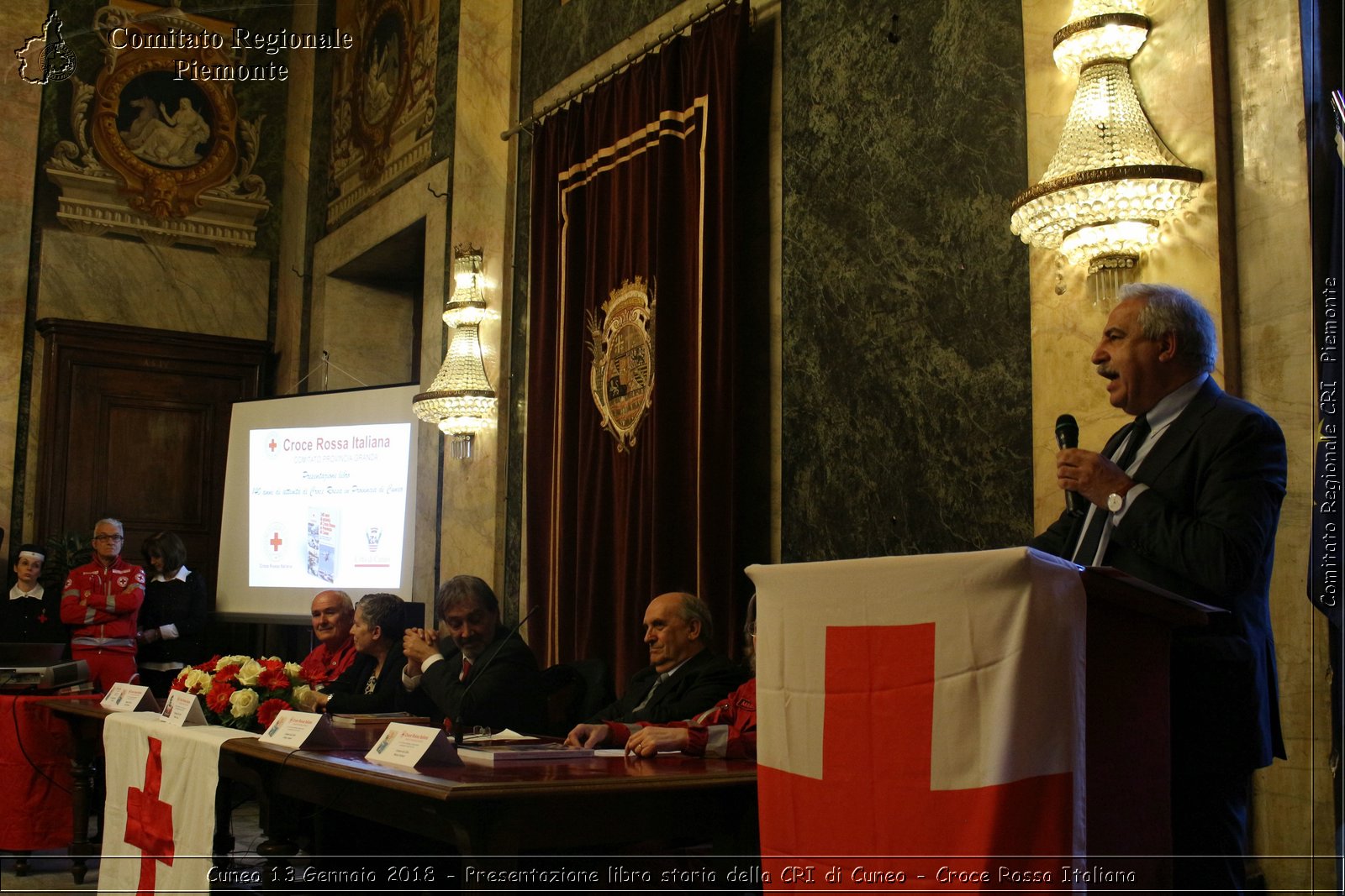 Cuneo 13 Gennaio 2018 - Presentazione libro storia della CRI di Cuneo - Croce Rossa Italiana- Comitato Regionale del Piemonte