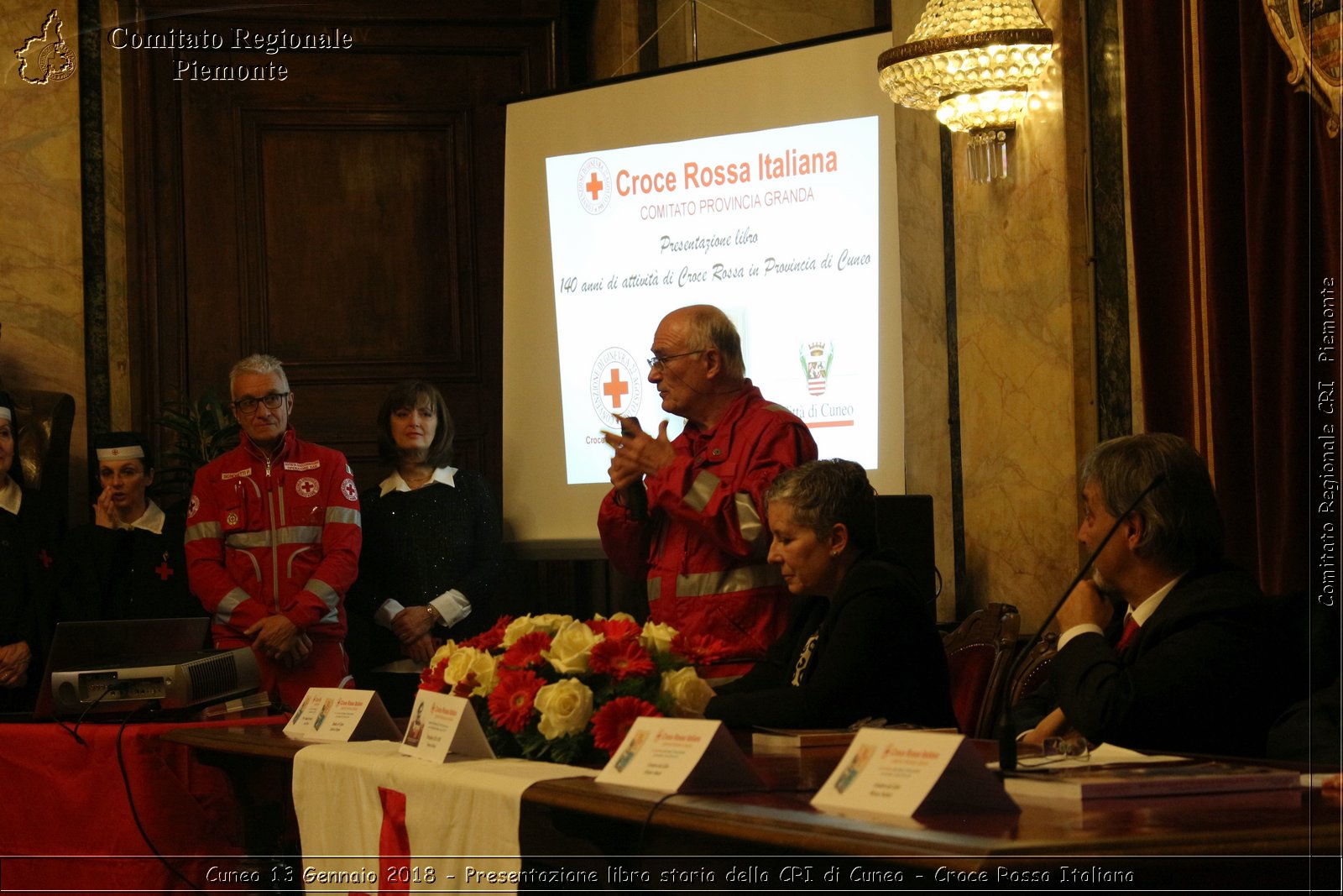 Cuneo 13 Gennaio 2018 - Presentazione libro storia della CRI di Cuneo - Croce Rossa Italiana- Comitato Regionale del Piemonte