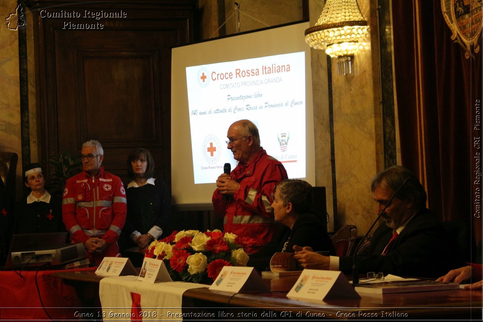 Cuneo 13 Gennaio 2018 - Presentazione libro storia della CRI di Cuneo - Croce Rossa Italiana- Comitato Regionale del Piemonte