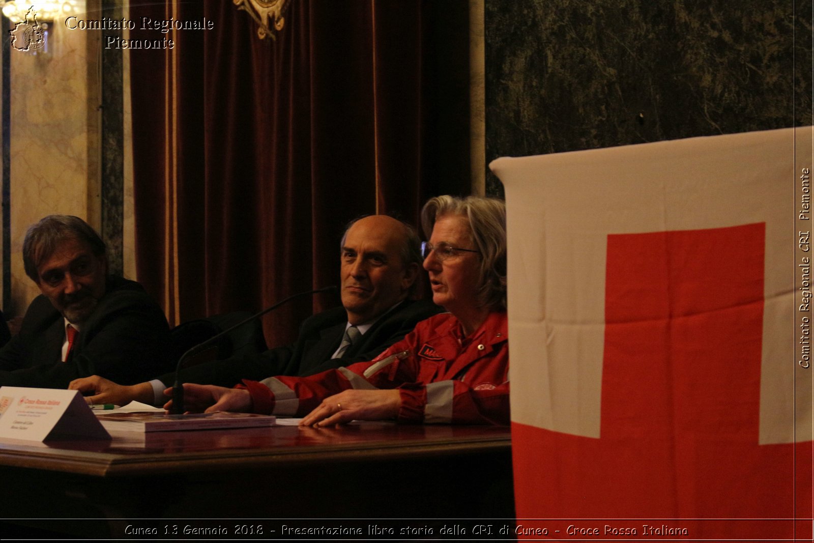 Cuneo 13 Gennaio 2018 - Presentazione libro storia della CRI di Cuneo - Croce Rossa Italiana- Comitato Regionale del Piemonte