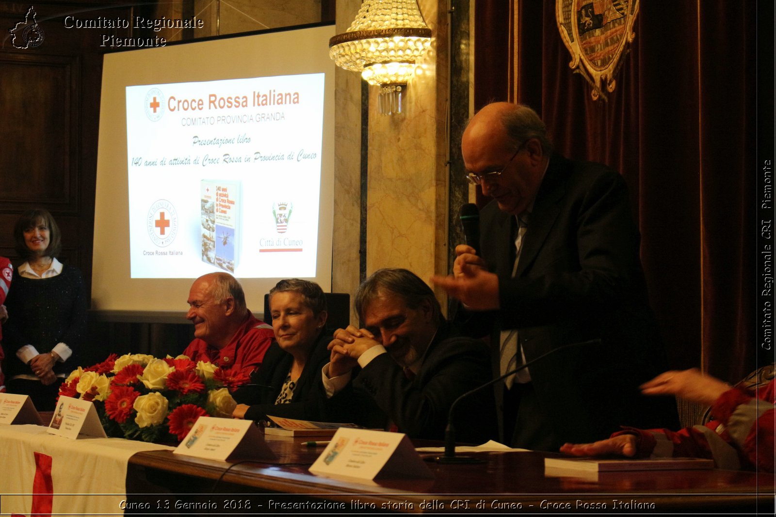 Cuneo 13 Gennaio 2018 - Presentazione libro storia della CRI di Cuneo - Croce Rossa Italiana- Comitato Regionale del Piemonte