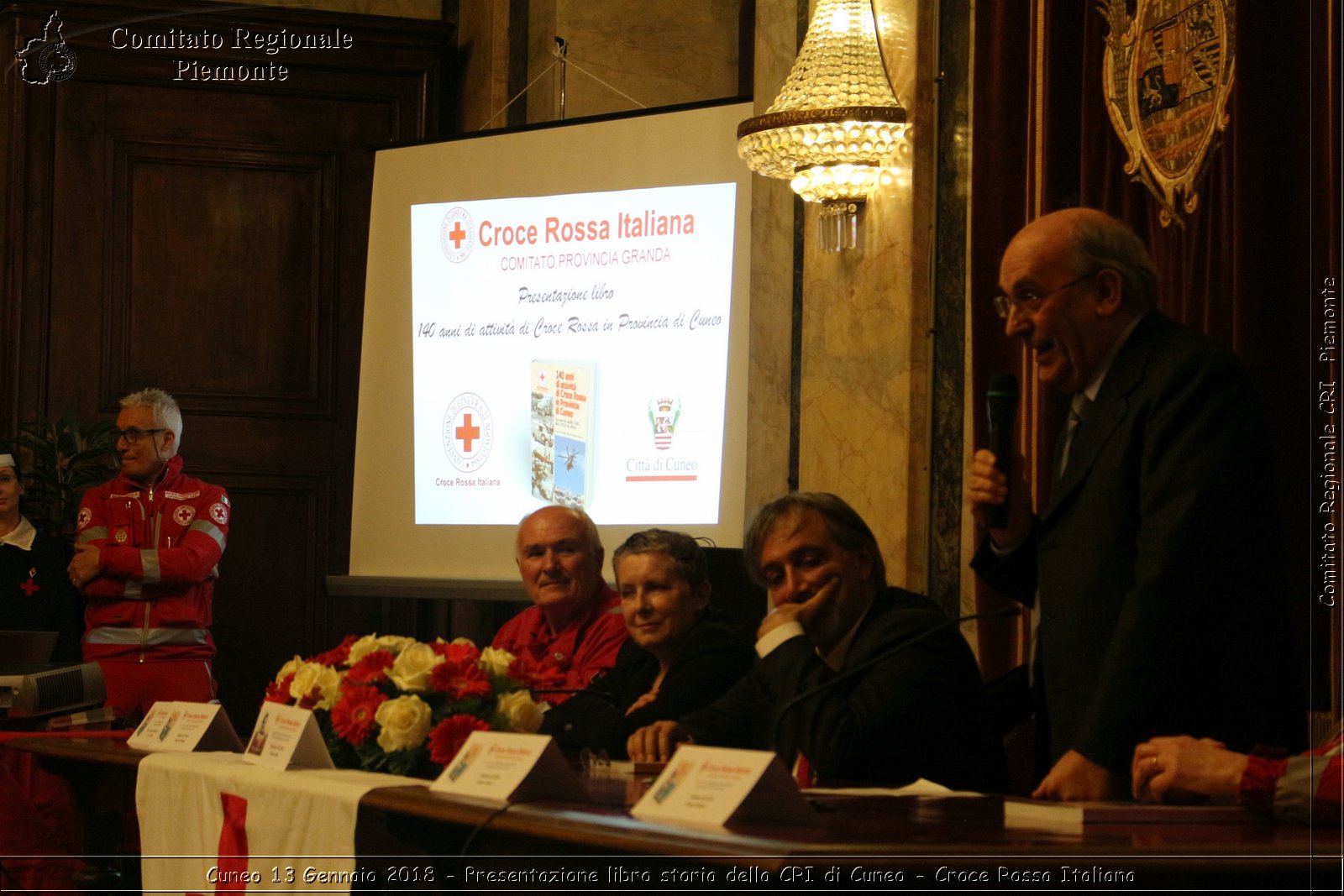 Cuneo 13 Gennaio 2018 - Presentazione libro storia della CRI di Cuneo - Croce Rossa Italiana- Comitato Regionale del Piemonte