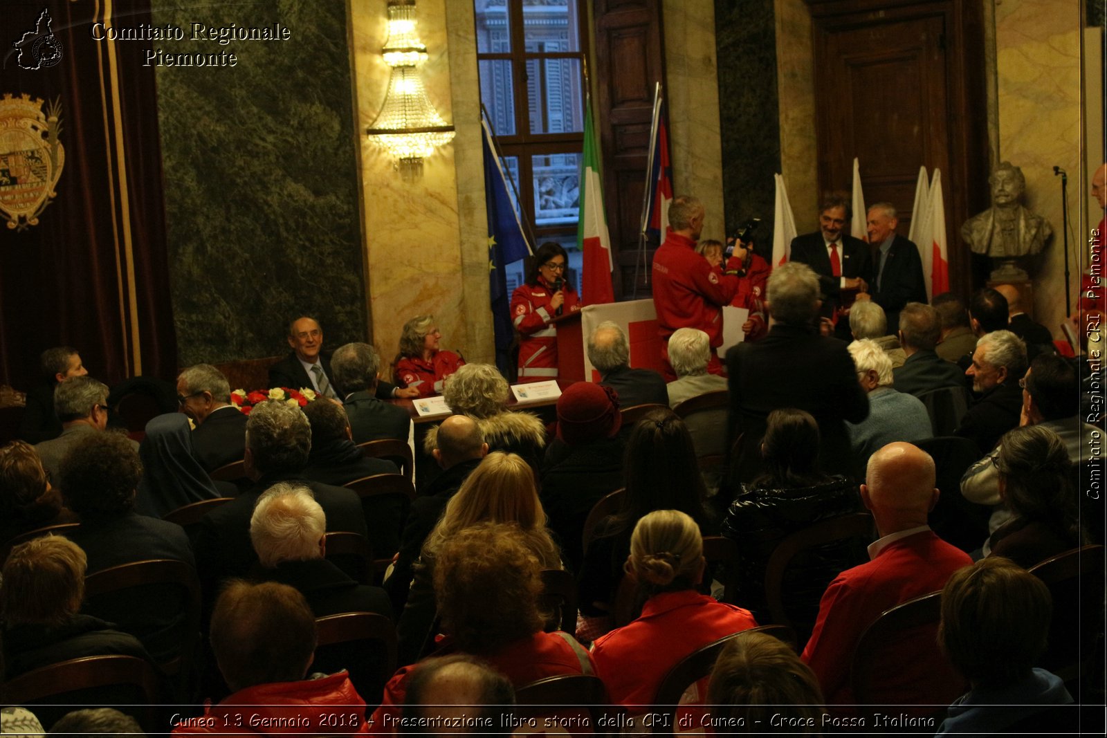 Cuneo 13 Gennaio 2018 - Presentazione libro storia della CRI di Cuneo - Croce Rossa Italiana- Comitato Regionale del Piemonte