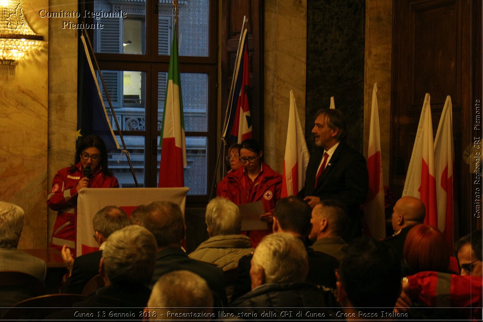 Cuneo 13 Gennaio 2018 - Presentazione libro storia della CRI di Cuneo - Croce Rossa Italiana- Comitato Regionale del Piemonte