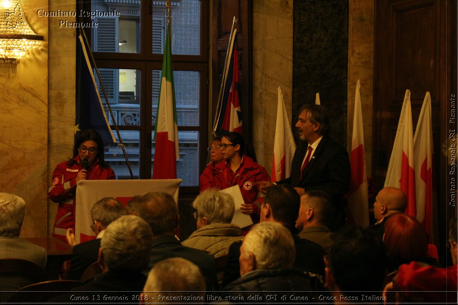 Cuneo 13 Gennaio 2018 - Presentazione libro storia della CRI di Cuneo - Croce Rossa Italiana- Comitato Regionale del Piemonte