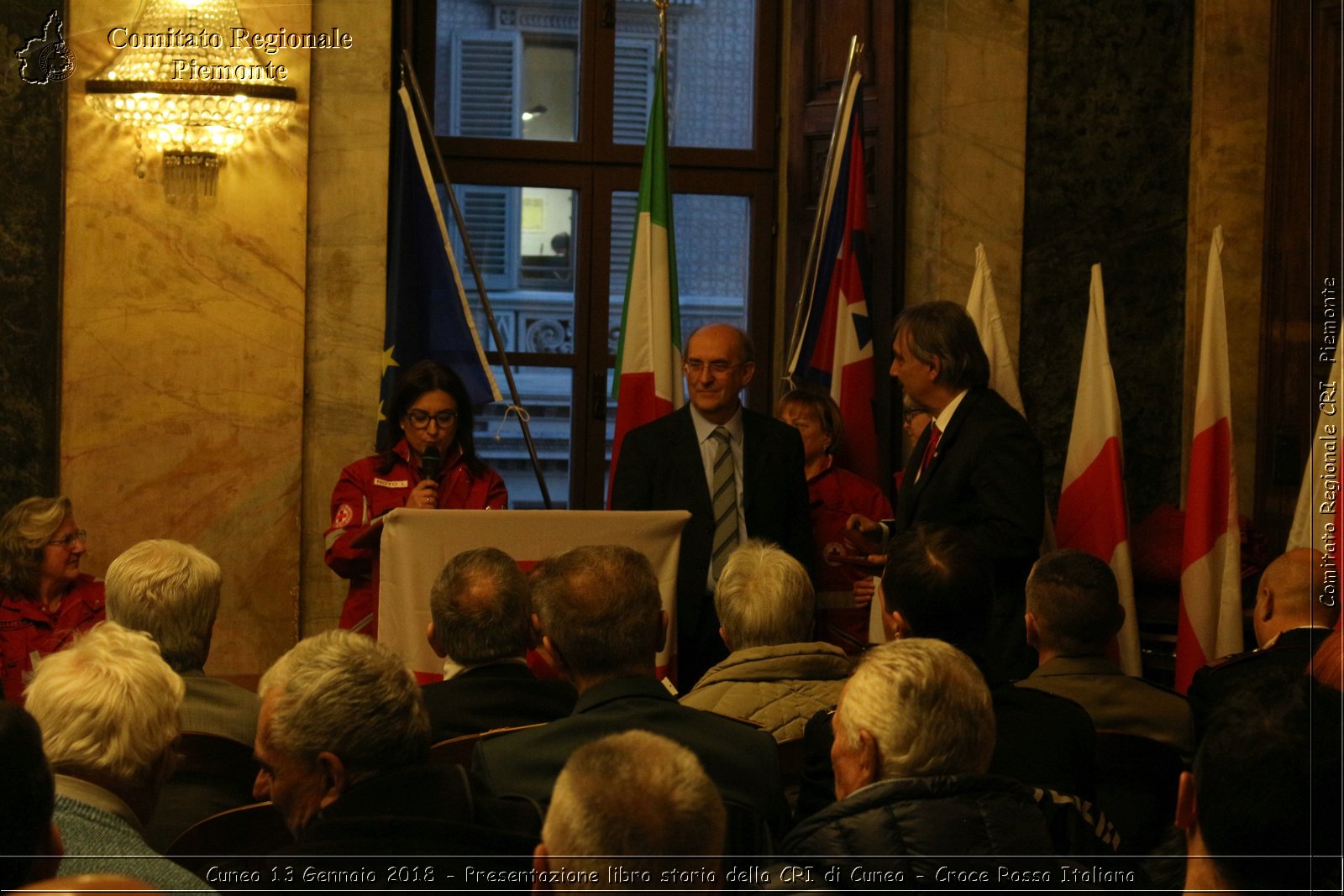 Cuneo 13 Gennaio 2018 - Presentazione libro storia della CRI di Cuneo - Croce Rossa Italiana- Comitato Regionale del Piemonte