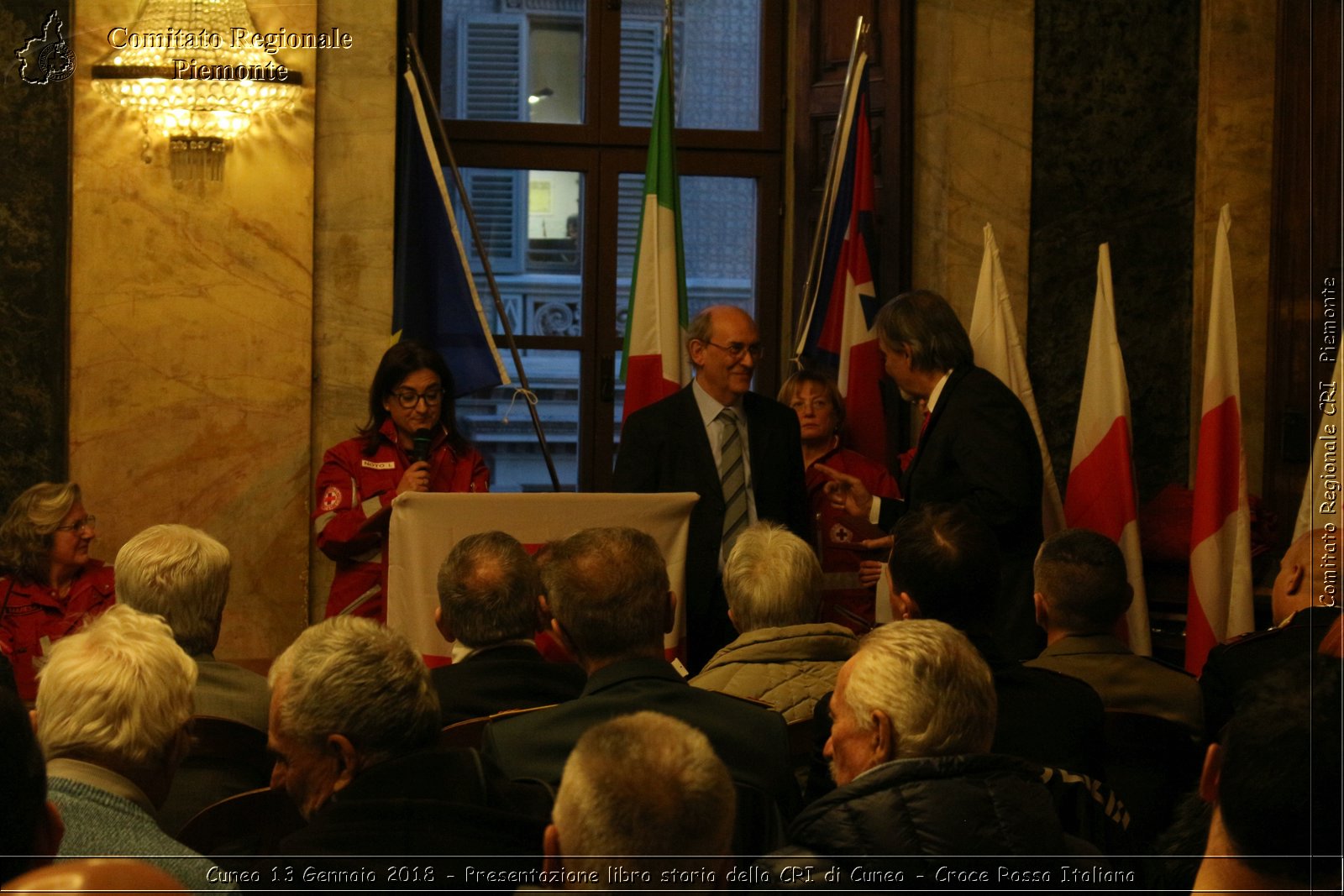 Cuneo 13 Gennaio 2018 - Presentazione libro storia della CRI di Cuneo - Croce Rossa Italiana- Comitato Regionale del Piemonte