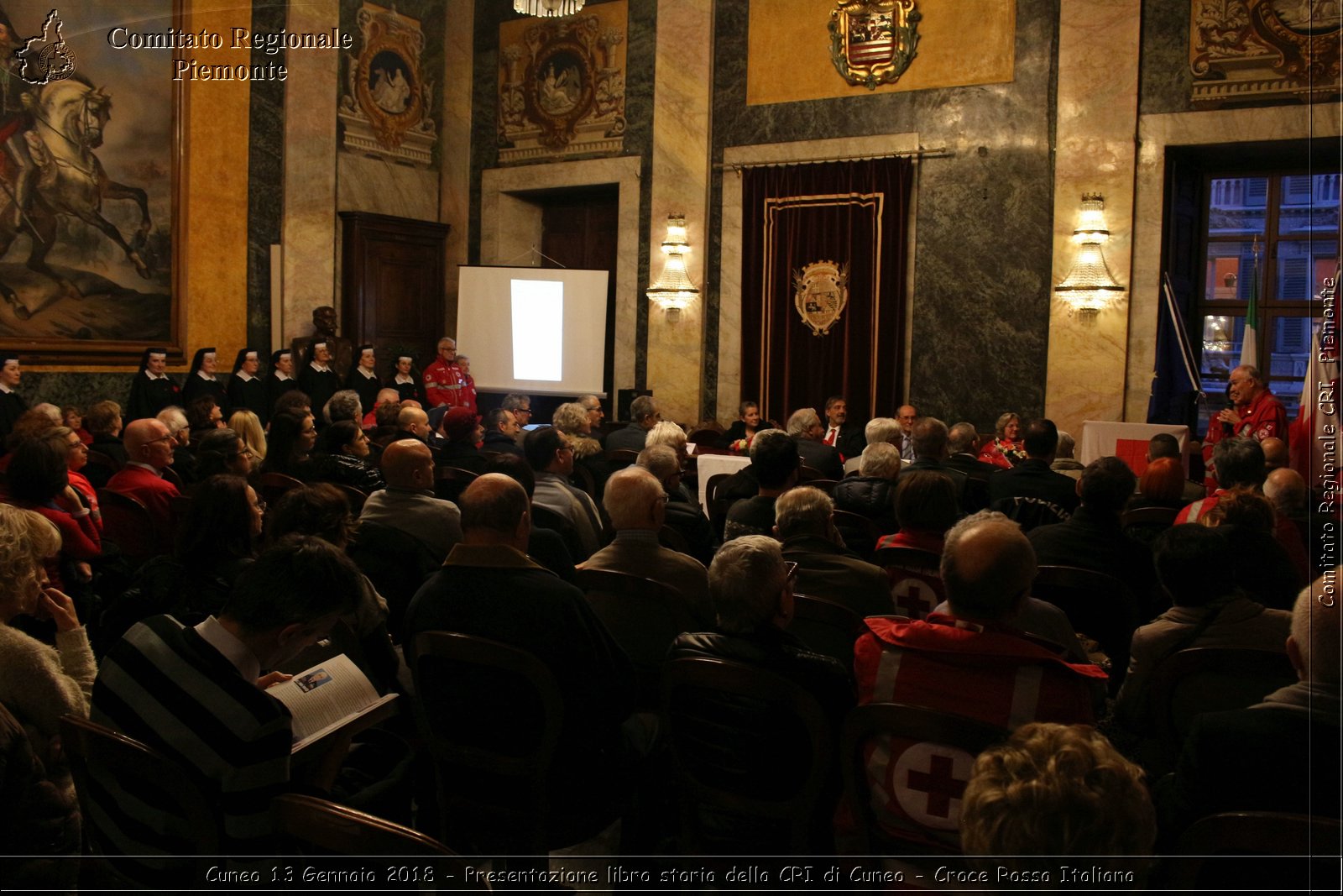 Cuneo 13 Gennaio 2018 - Presentazione libro storia della CRI di Cuneo - Croce Rossa Italiana- Comitato Regionale del Piemonte