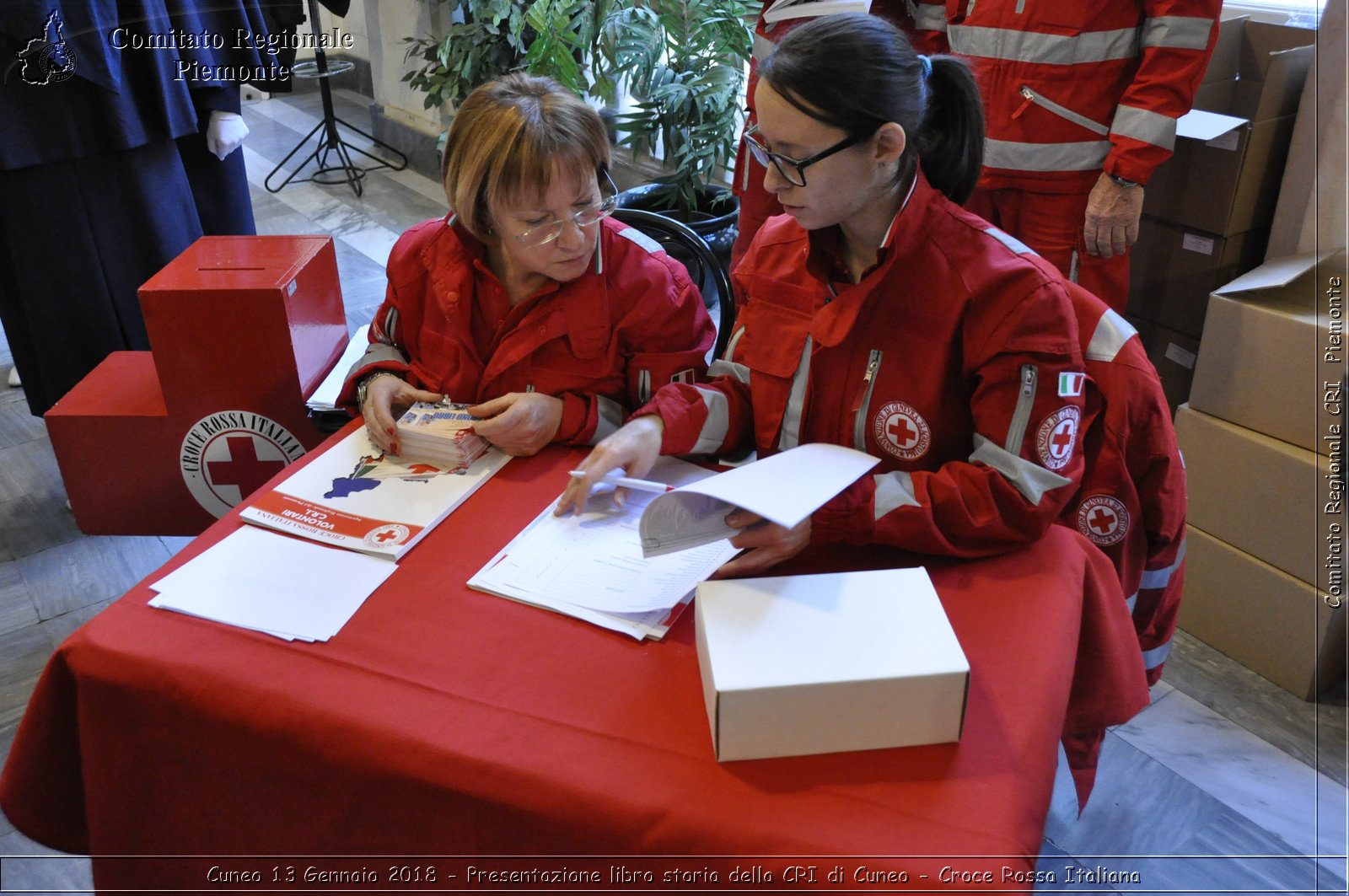 Cuneo 13 Gennaio 2018 - Presentazione libro storia della CRI di Cuneo - Croce Rossa Italiana- Comitato Regionale del Piemonte