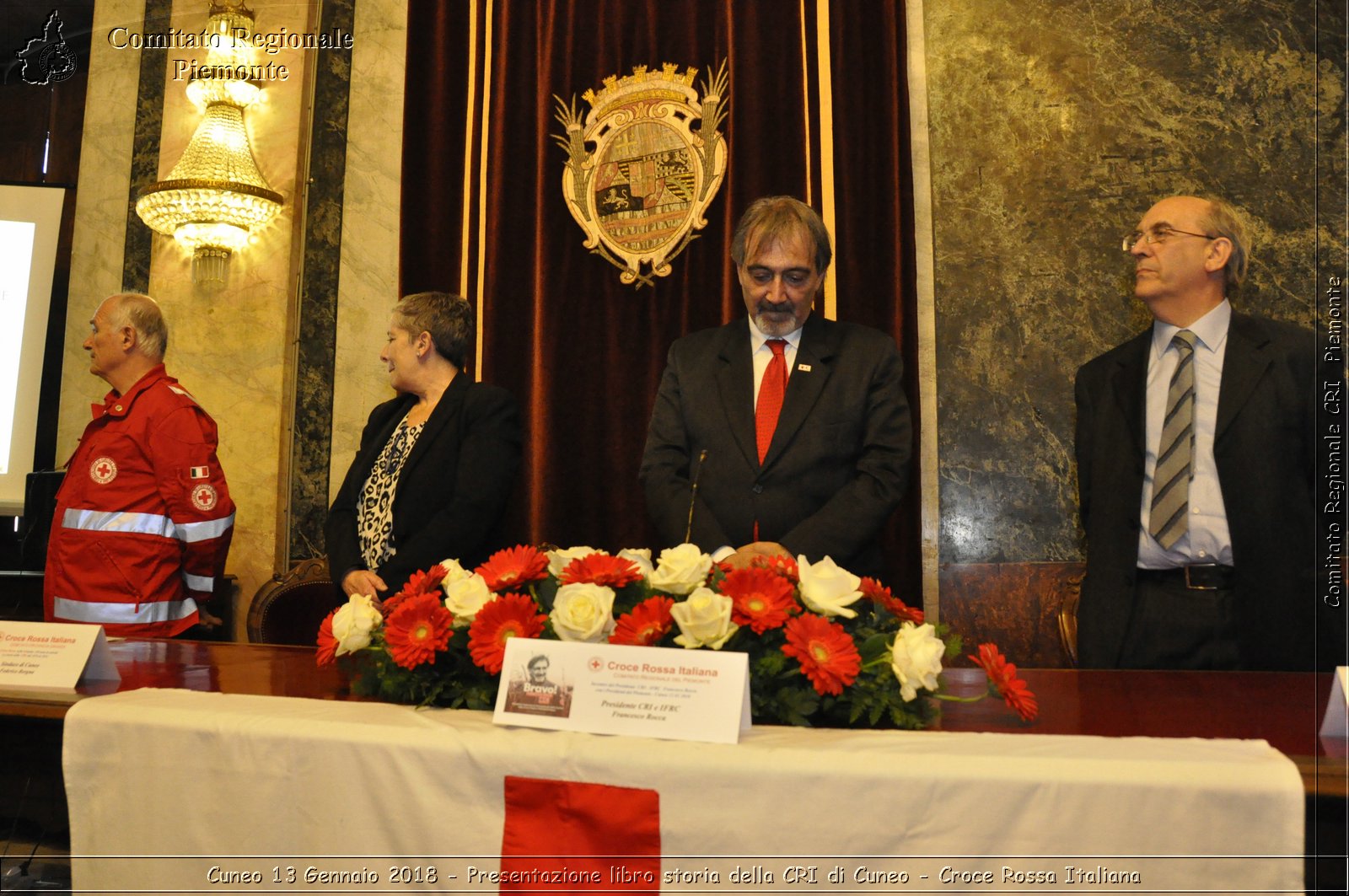 Cuneo 13 Gennaio 2018 - Presentazione libro storia della CRI di Cuneo - Croce Rossa Italiana- Comitato Regionale del Piemonte