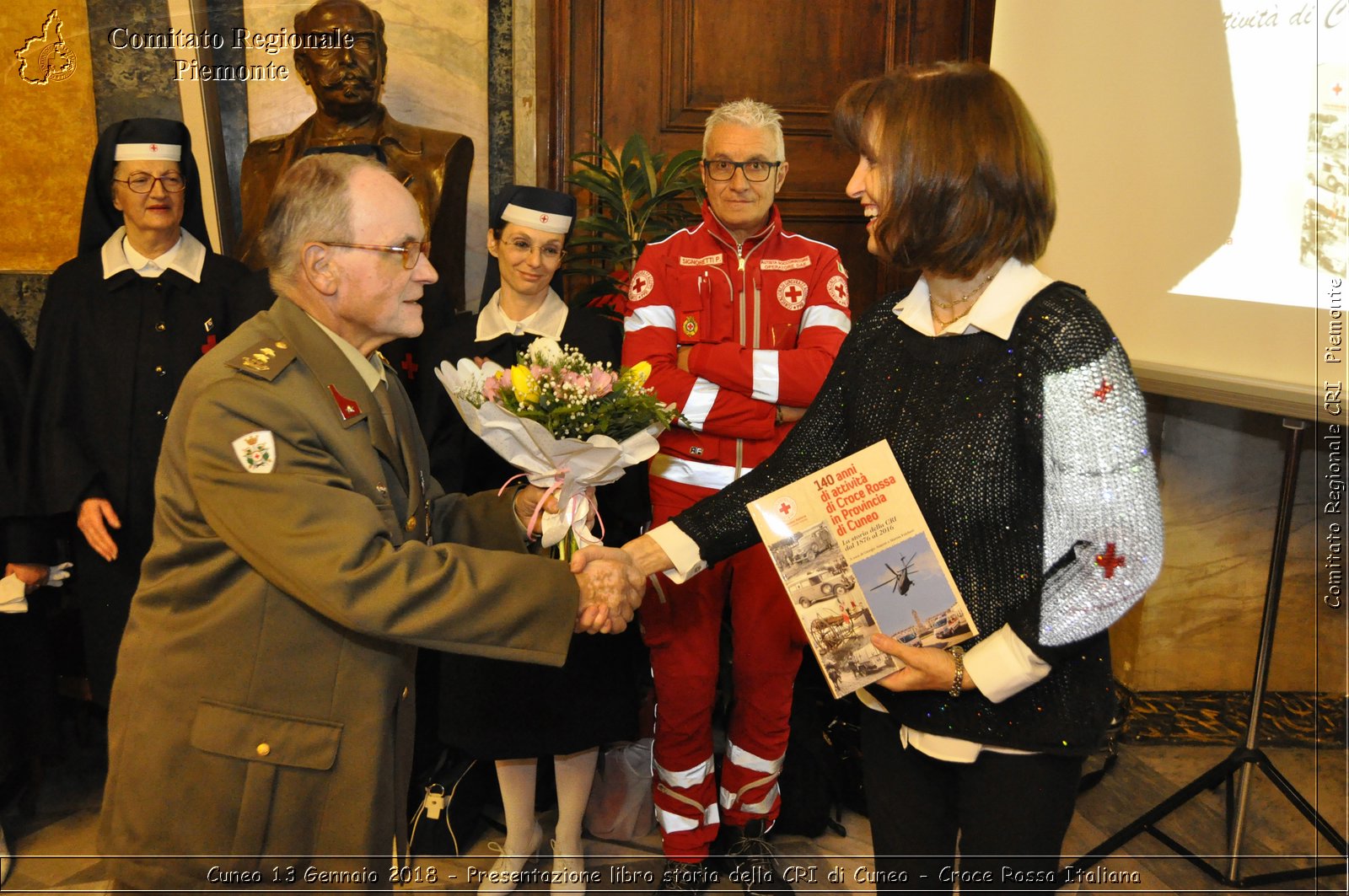 Cuneo 13 Gennaio 2018 - Presentazione libro storia della CRI di Cuneo - Croce Rossa Italiana- Comitato Regionale del Piemonte