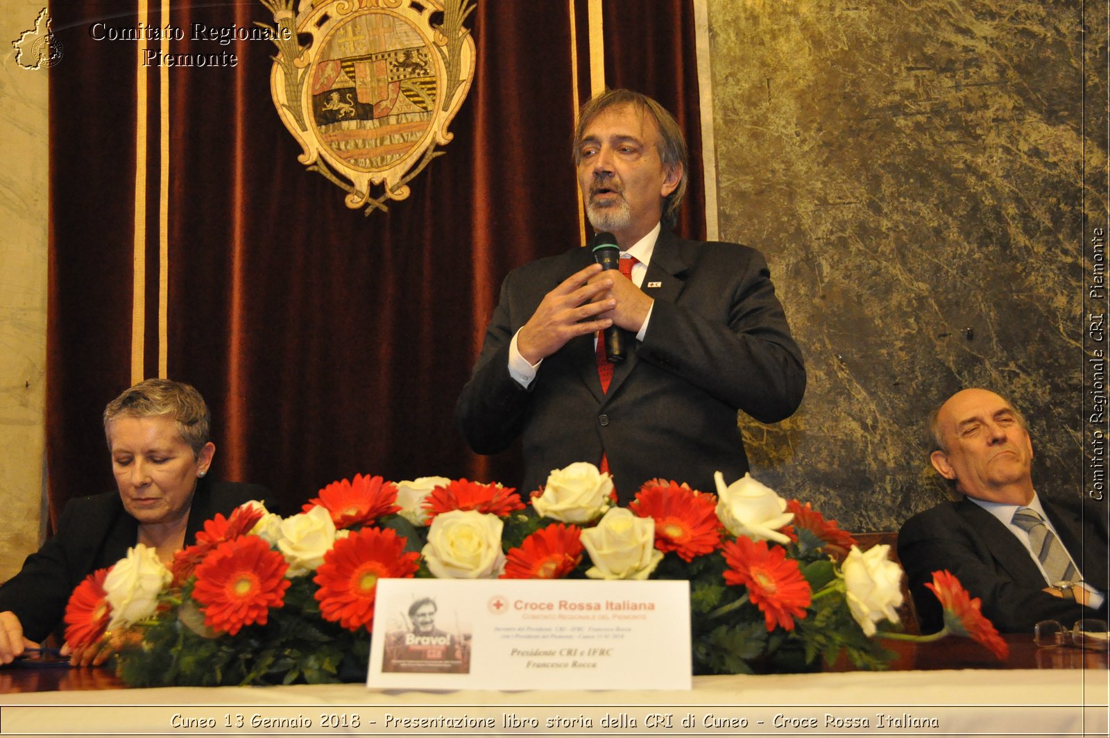 Cuneo 13 Gennaio 2018 - Presentazione libro storia della CRI di Cuneo - Croce Rossa Italiana- Comitato Regionale del Piemonte