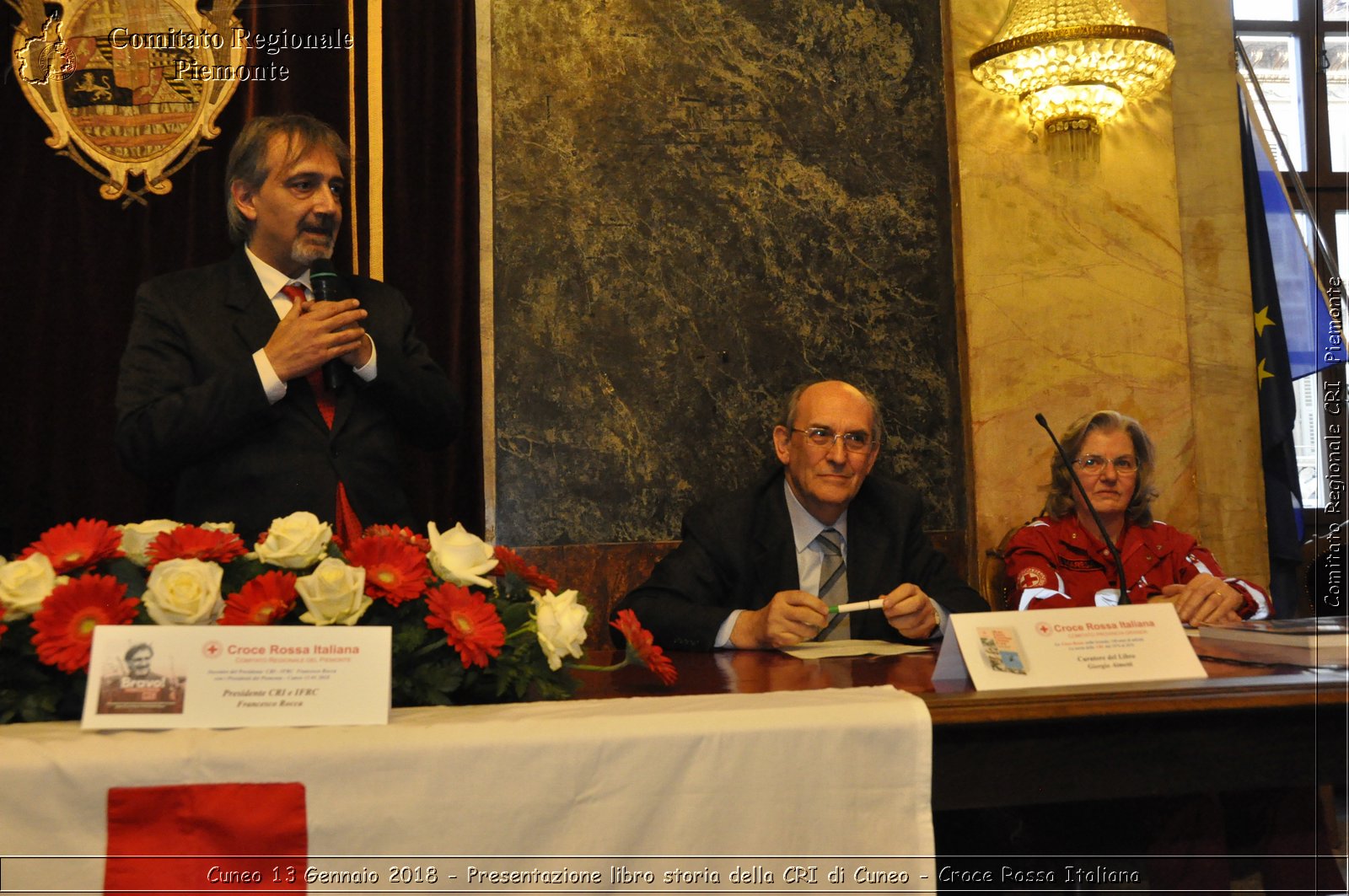 Cuneo 13 Gennaio 2018 - Presentazione libro storia della CRI di Cuneo - Croce Rossa Italiana- Comitato Regionale del Piemonte