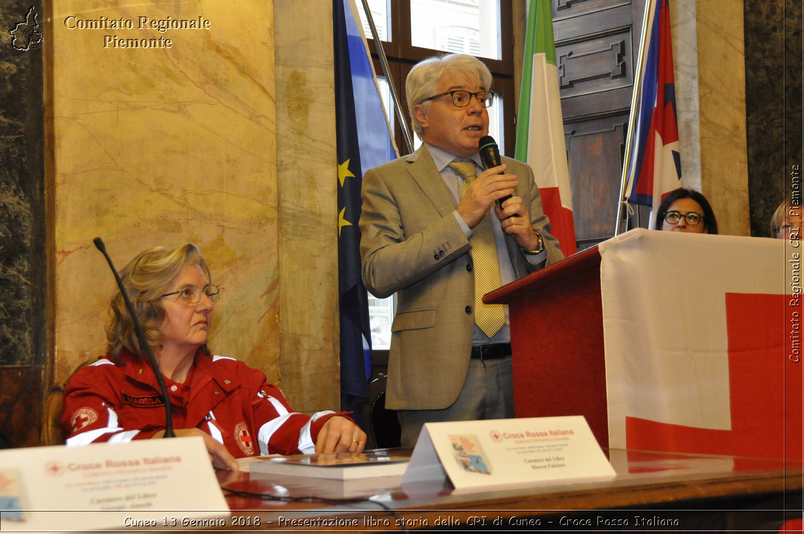 Cuneo 13 Gennaio 2018 - Presentazione libro storia della CRI di Cuneo - Croce Rossa Italiana- Comitato Regionale del Piemonte