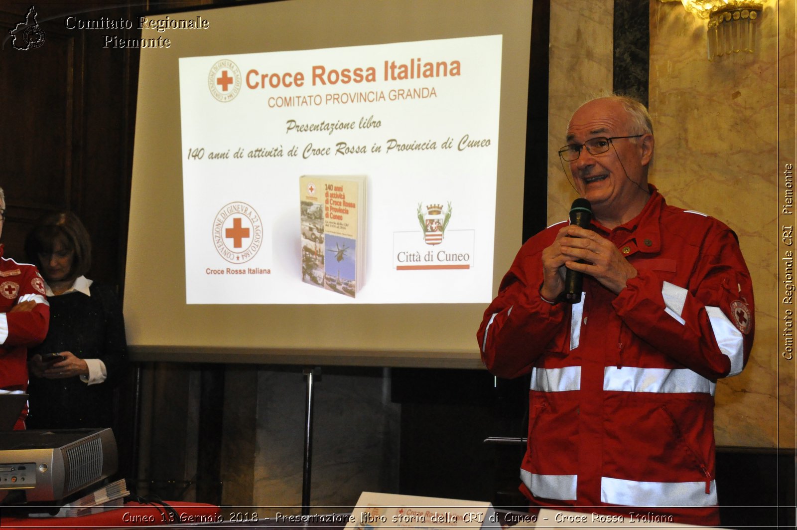 Cuneo 13 Gennaio 2018 - Presentazione libro storia della CRI di Cuneo - Croce Rossa Italiana- Comitato Regionale del Piemonte