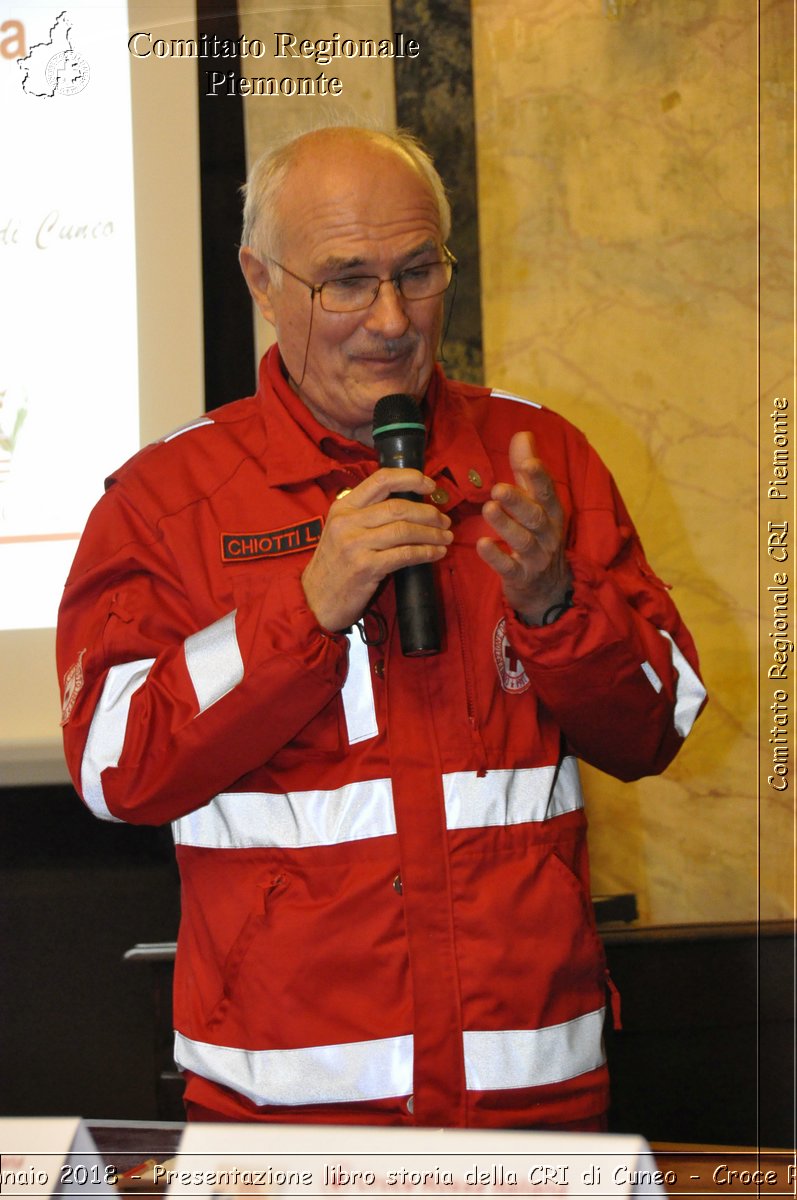 Cuneo 13 Gennaio 2018 - Presentazione libro storia della CRI di Cuneo - Croce Rossa Italiana- Comitato Regionale del Piemonte