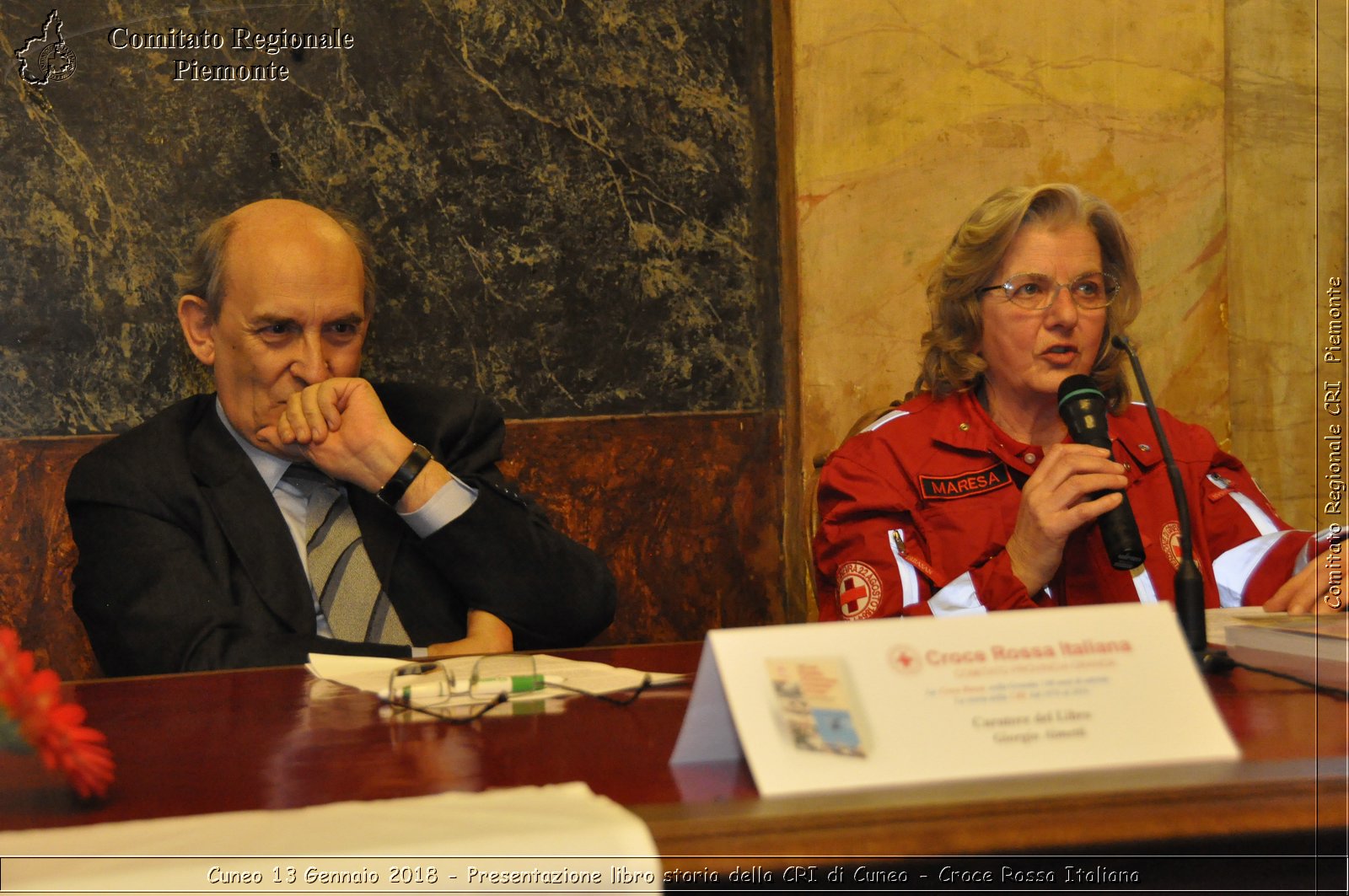 Cuneo 13 Gennaio 2018 - Presentazione libro storia della CRI di Cuneo - Croce Rossa Italiana- Comitato Regionale del Piemonte