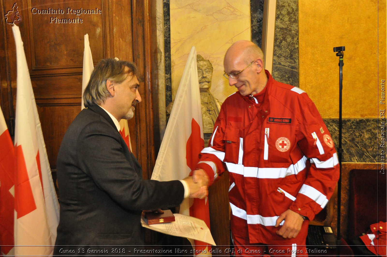 Cuneo 13 Gennaio 2018 - Presentazione libro storia della CRI di Cuneo - Croce Rossa Italiana- Comitato Regionale del Piemonte