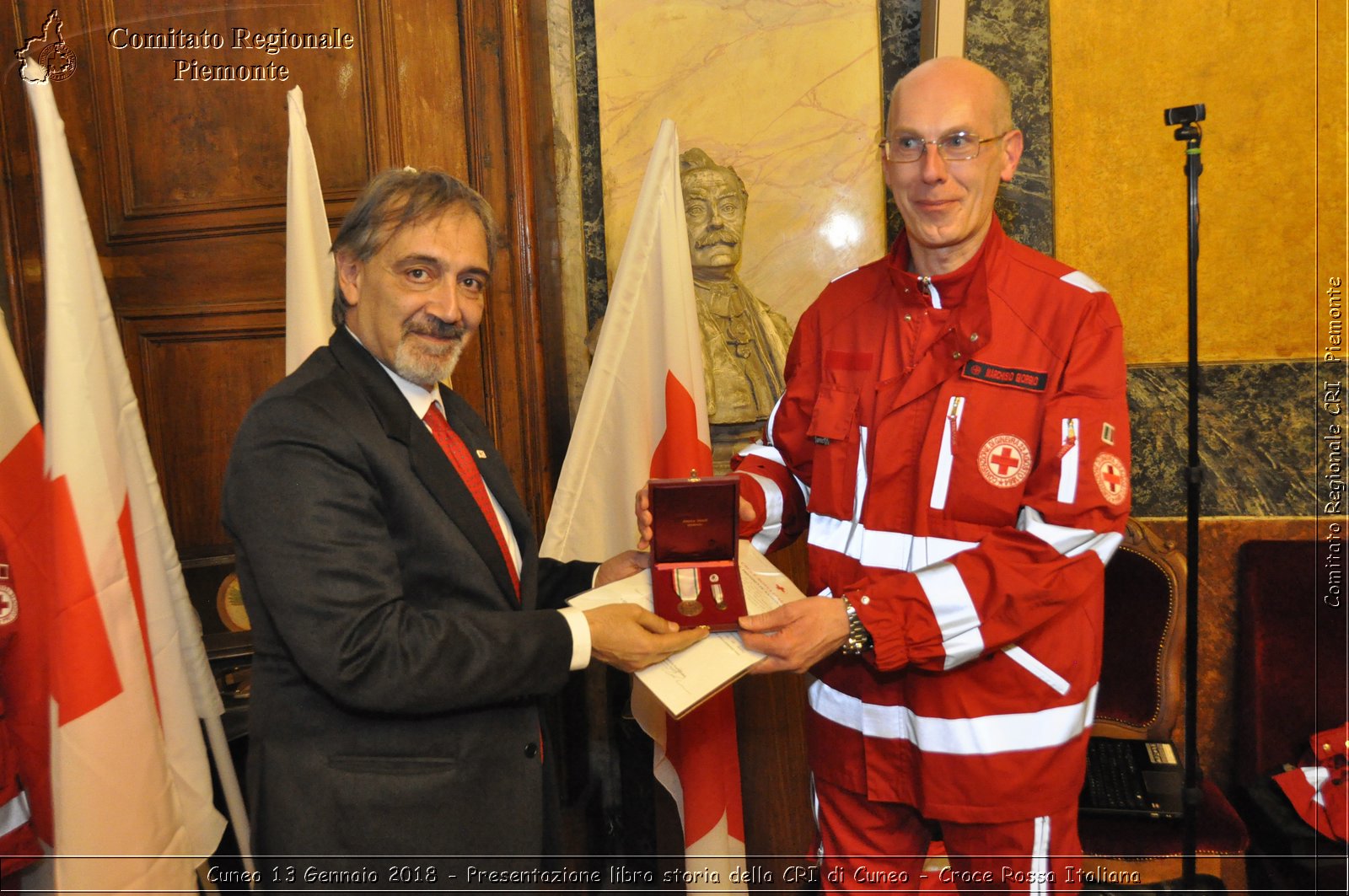 Cuneo 13 Gennaio 2018 - Presentazione libro storia della CRI di Cuneo - Croce Rossa Italiana- Comitato Regionale del Piemonte