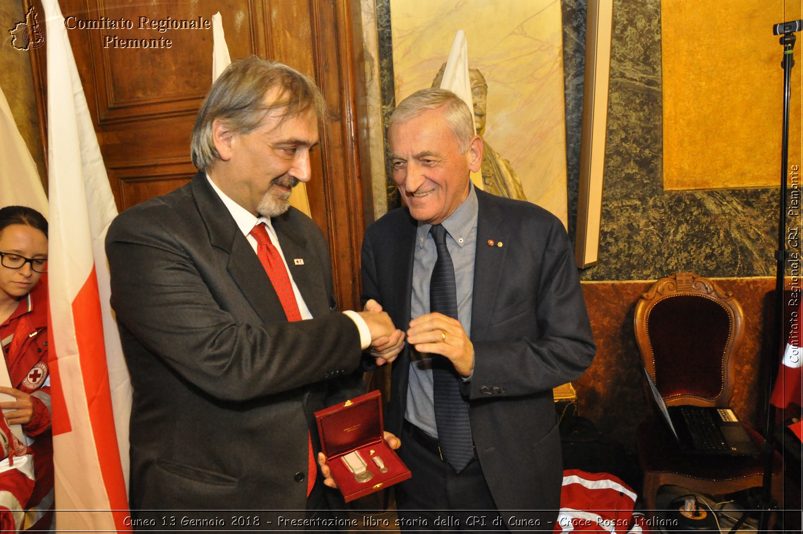 Cuneo 13 Gennaio 2018 - Presentazione libro storia della CRI di Cuneo - Croce Rossa Italiana- Comitato Regionale del Piemonte