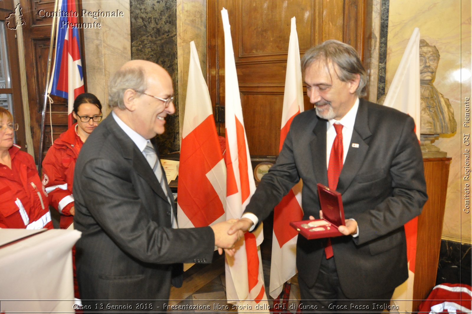 Cuneo 13 Gennaio 2018 - Presentazione libro storia della CRI di Cuneo - Croce Rossa Italiana- Comitato Regionale del Piemonte