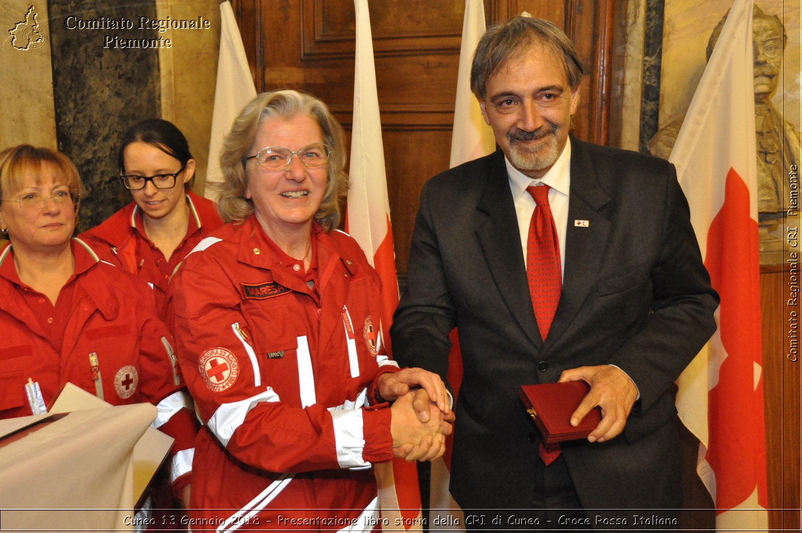 Cuneo 13 Gennaio 2018 - Presentazione libro storia della CRI di Cuneo - Croce Rossa Italiana- Comitato Regionale del Piemonte