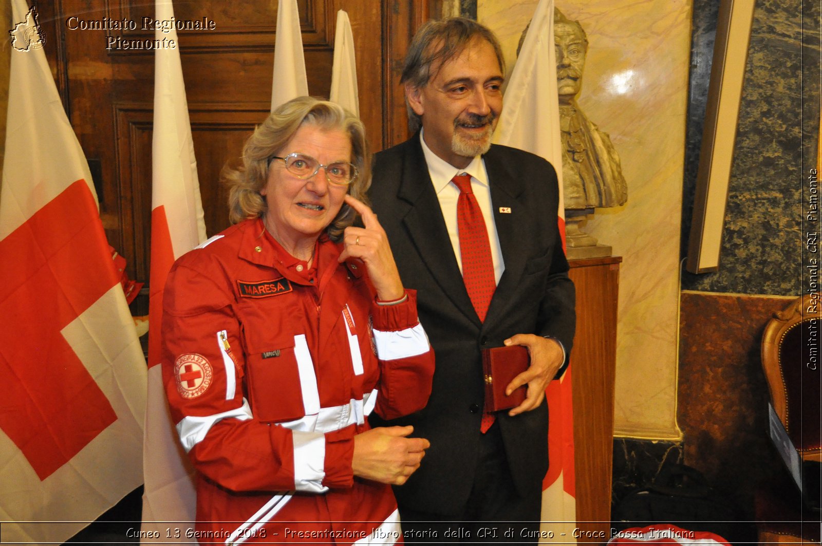 Cuneo 13 Gennaio 2018 - Presentazione libro storia della CRI di Cuneo - Croce Rossa Italiana- Comitato Regionale del Piemonte