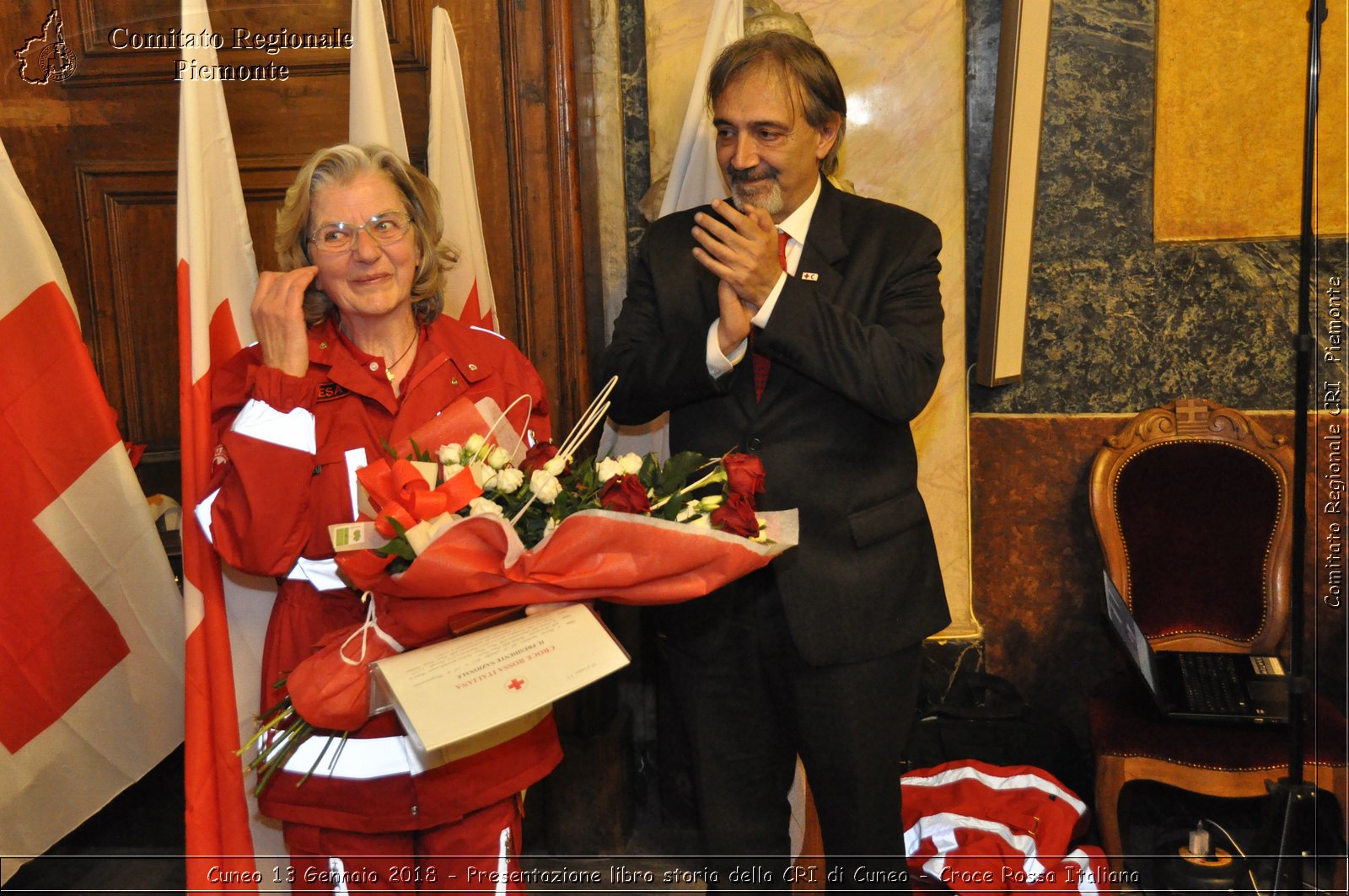 Cuneo 13 Gennaio 2018 - Presentazione libro storia della CRI di Cuneo - Croce Rossa Italiana- Comitato Regionale del Piemonte