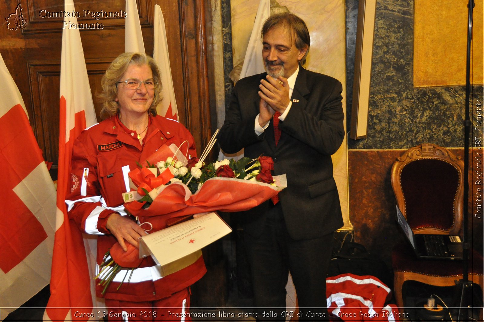 Cuneo 13 Gennaio 2018 - Presentazione libro storia della CRI di Cuneo - Croce Rossa Italiana- Comitato Regionale del Piemonte