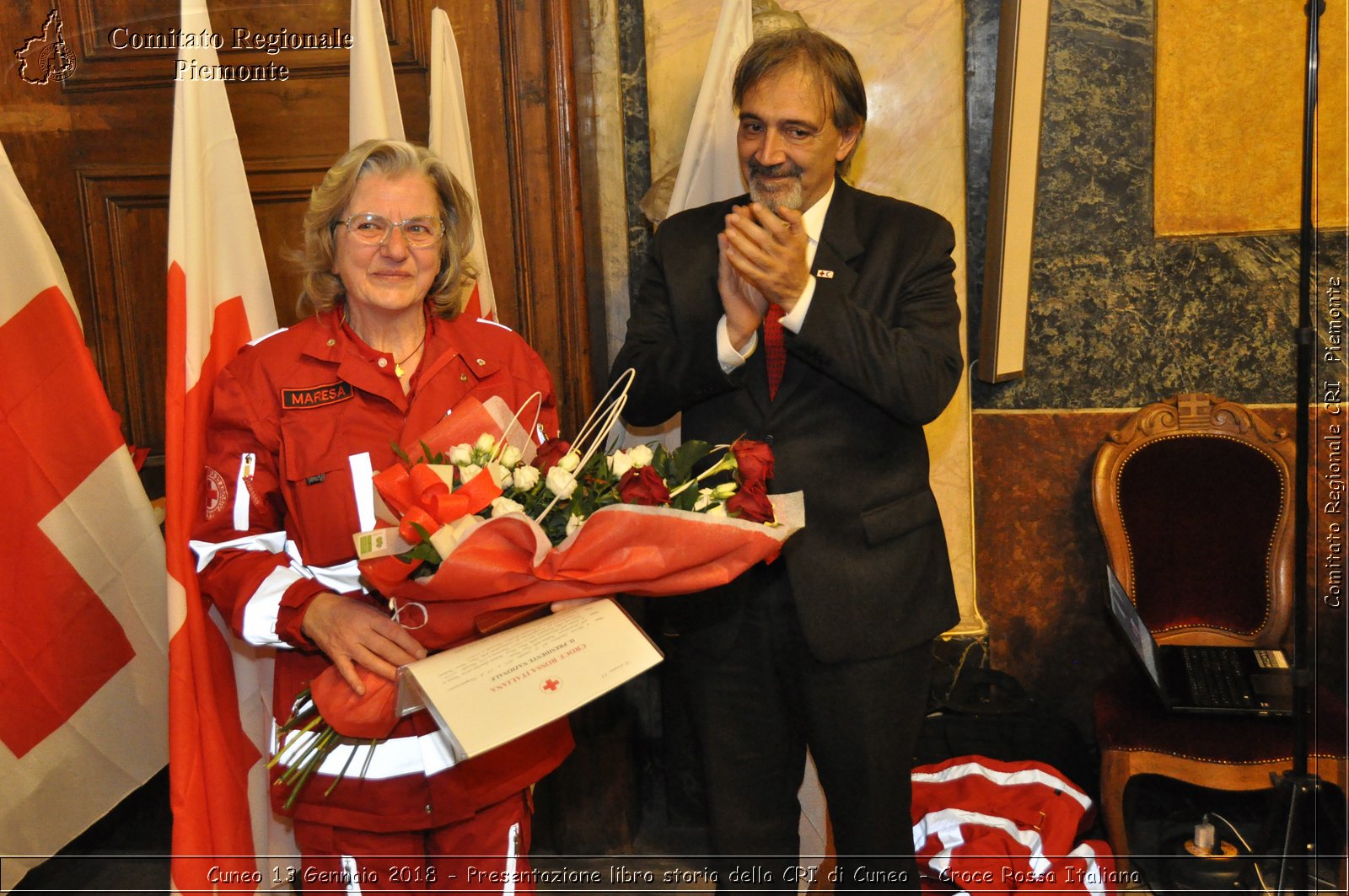 Cuneo 13 Gennaio 2018 - Presentazione libro storia della CRI di Cuneo - Croce Rossa Italiana- Comitato Regionale del Piemonte