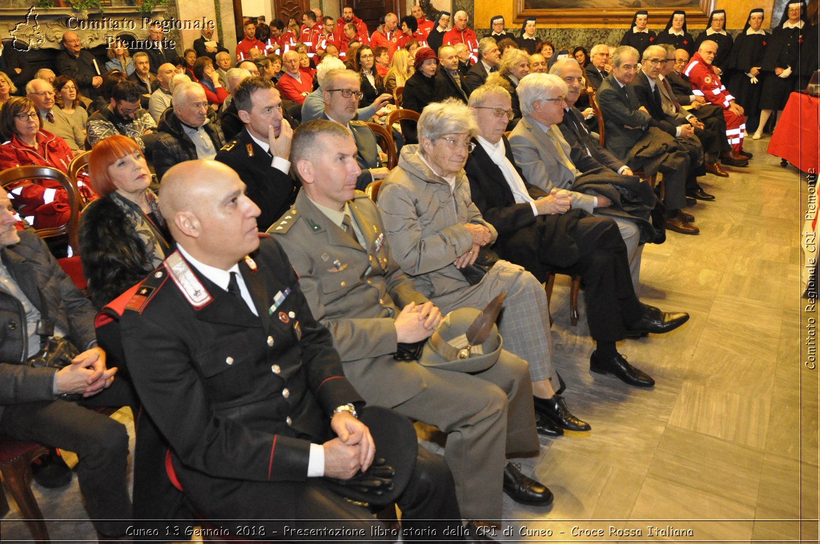 Cuneo 13 Gennaio 2018 - Presentazione libro storia della CRI di Cuneo - Croce Rossa Italiana- Comitato Regionale del Piemonte