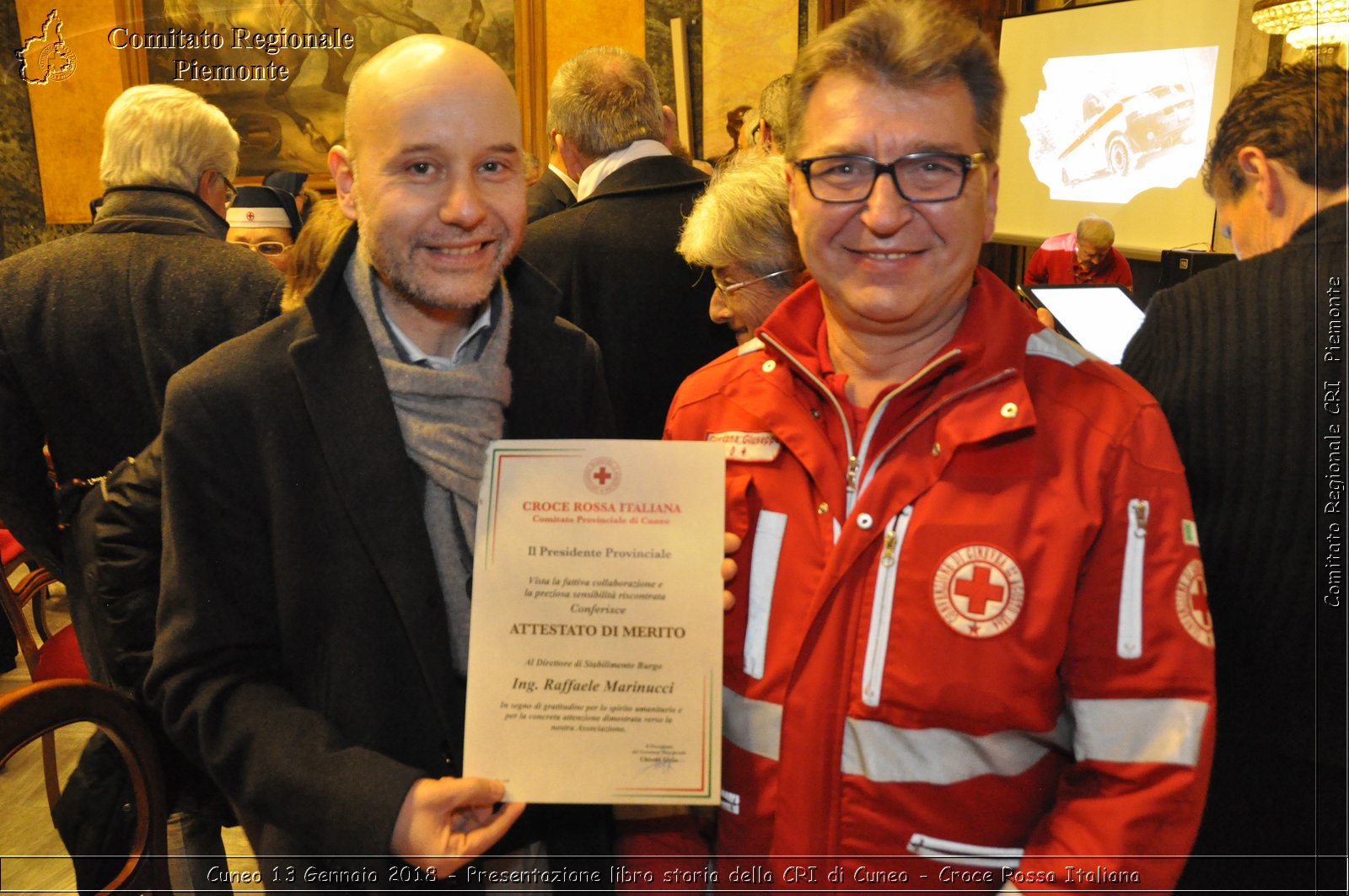 Cuneo 13 Gennaio 2018 - Presentazione libro storia della CRI di Cuneo - Croce Rossa Italiana- Comitato Regionale del Piemonte