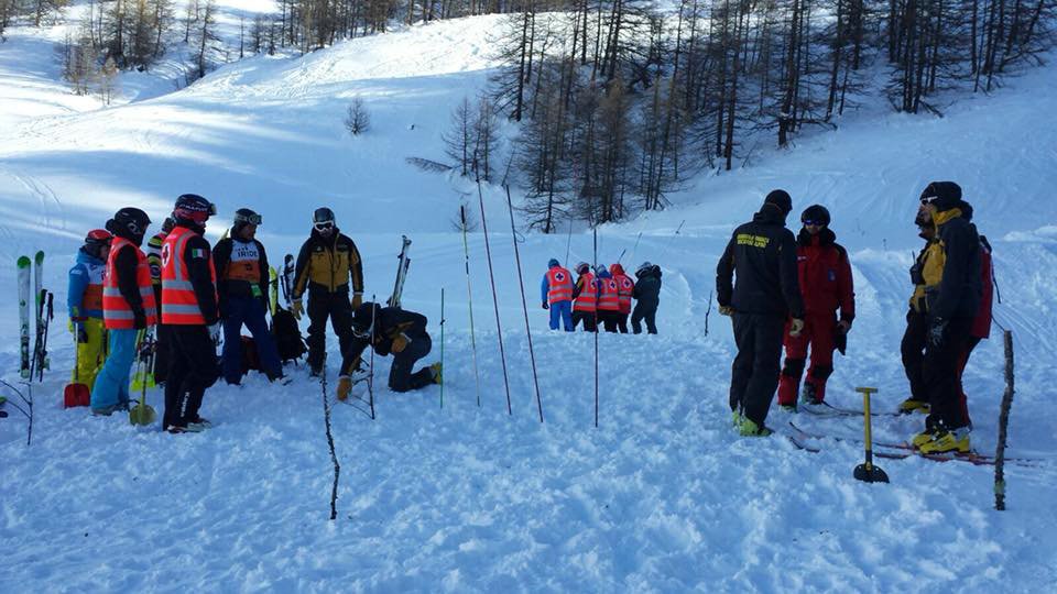 Bardonecchia 20 Gennaio 2018 - Addestramento al "Soccorso in Valanga" degli O.S.P.- Croce Rossa Italiana- Comitato Regionale del Piemonte