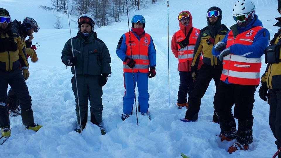 Bardonecchia 20 Gennaio 2018 - Addestramento al "Soccorso in Valanga" degli O.S.P.- Croce Rossa Italiana- Comitato Regionale del Piemonte