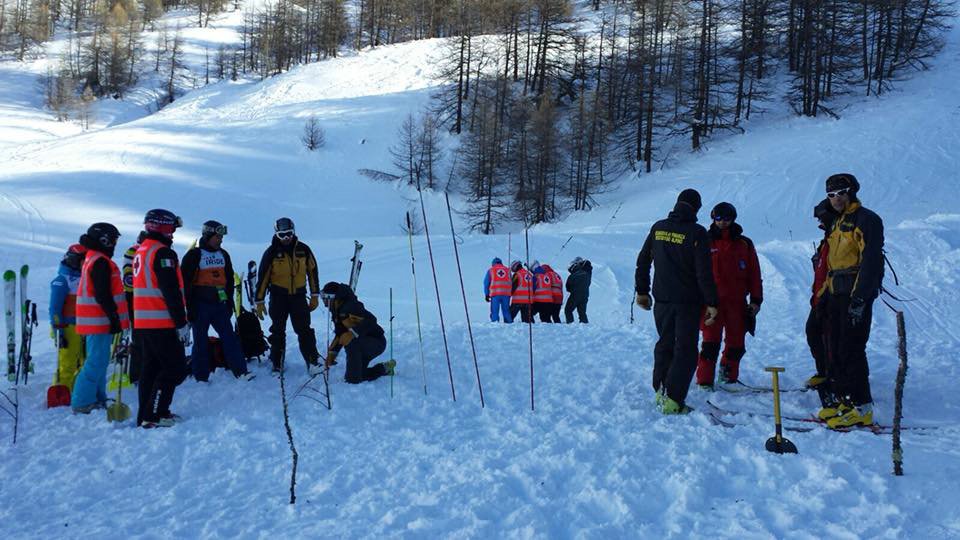 Bardonecchia 20 Gennaio 2018 - Addestramento al "Soccorso in Valanga" degli O.S.P.- Croce Rossa Italiana- Comitato Regionale del Piemonte