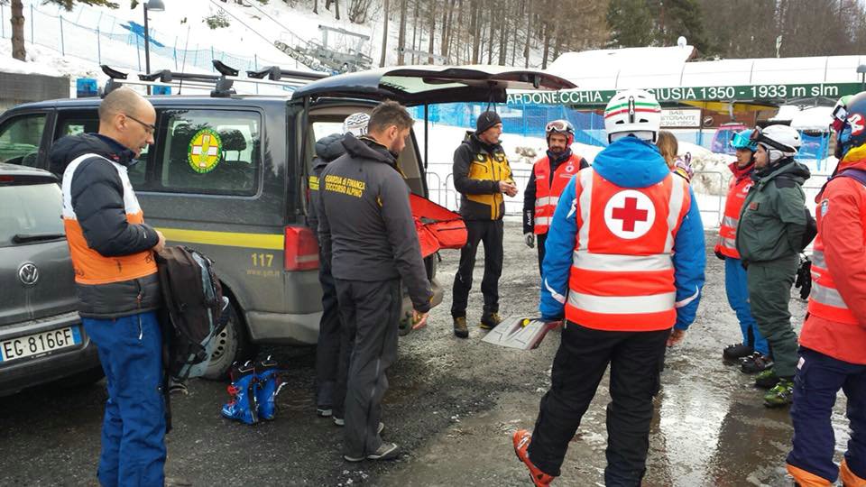 Bardonecchia 20 Gennaio 2018 - Addestramento al "Soccorso in Valanga" degli O.S.P.- Croce Rossa Italiana- Comitato Regionale del Piemonte