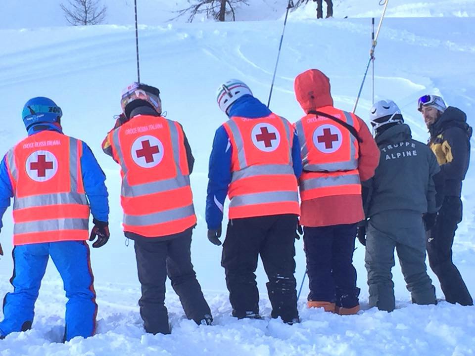 Bardonecchia 20 Gennaio 2018 - Addestramento al "Soccorso in Valanga" degli O.S.P.- Croce Rossa Italiana- Comitato Regionale del Piemonte