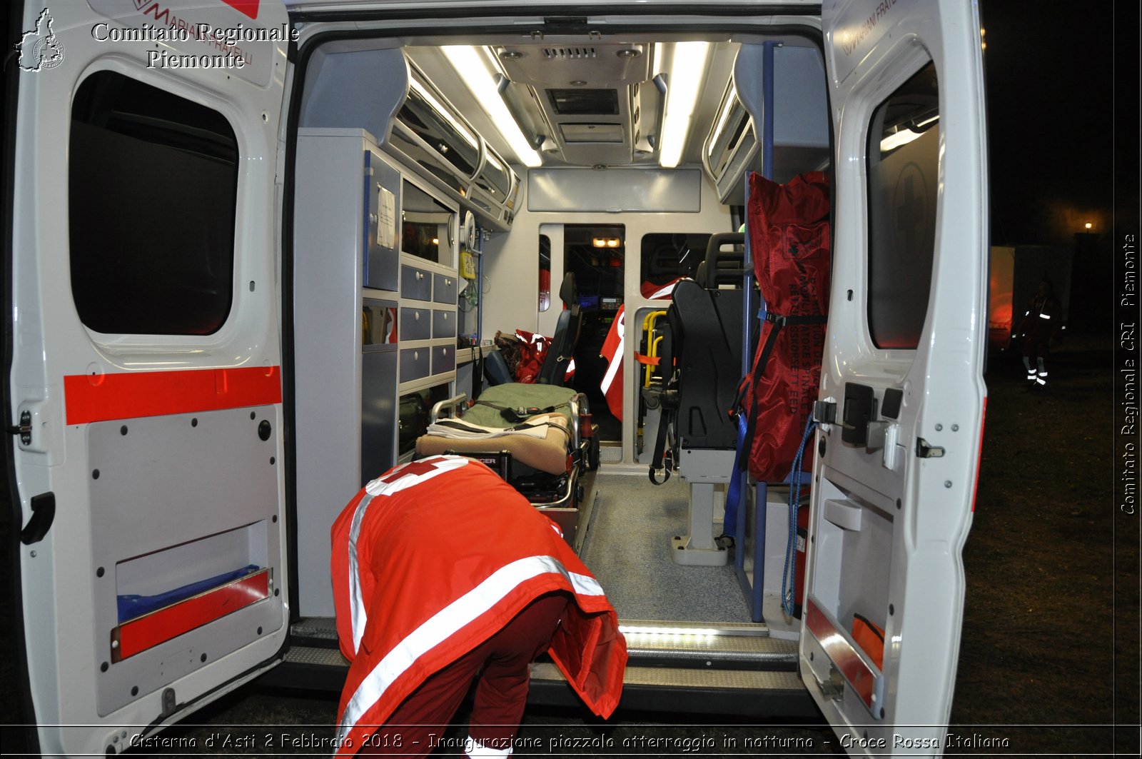 Cisterna d'Asti 2 Febbraio 2018 - Inaugurazione piazzola atterragio in notturna - Croce Rossa Italiana- Comitato Regionale del Piemonte