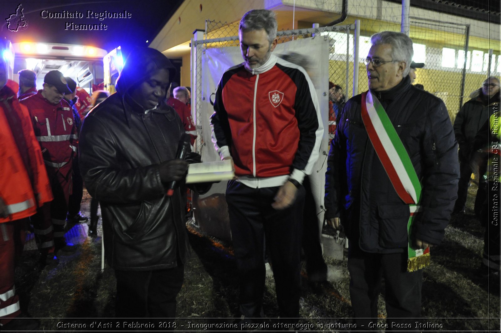 Cisterna d'Asti 2 Febbraio 2018 - Inaugurazione piazzola atterragio in notturna - Croce Rossa Italiana- Comitato Regionale del Piemonte