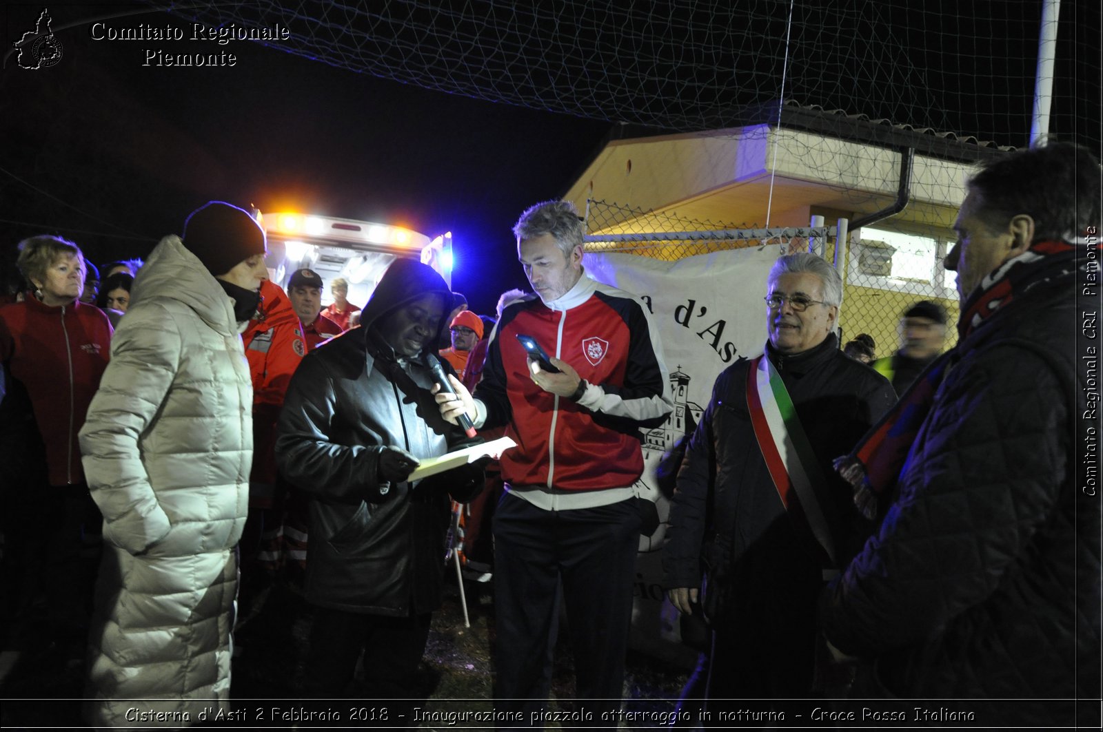 Cisterna d'Asti 2 Febbraio 2018 - Inaugurazione piazzola atterragio in notturna - Croce Rossa Italiana- Comitato Regionale del Piemonte