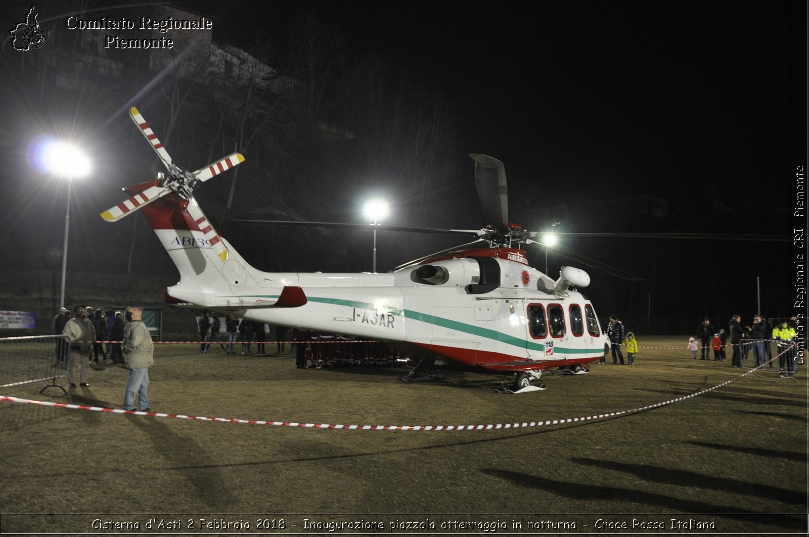 Cisterna d'Asti 2 Febbraio 2018 - Inaugurazione piazzola atterragio in notturna - Croce Rossa Italiana- Comitato Regionale del Piemonte