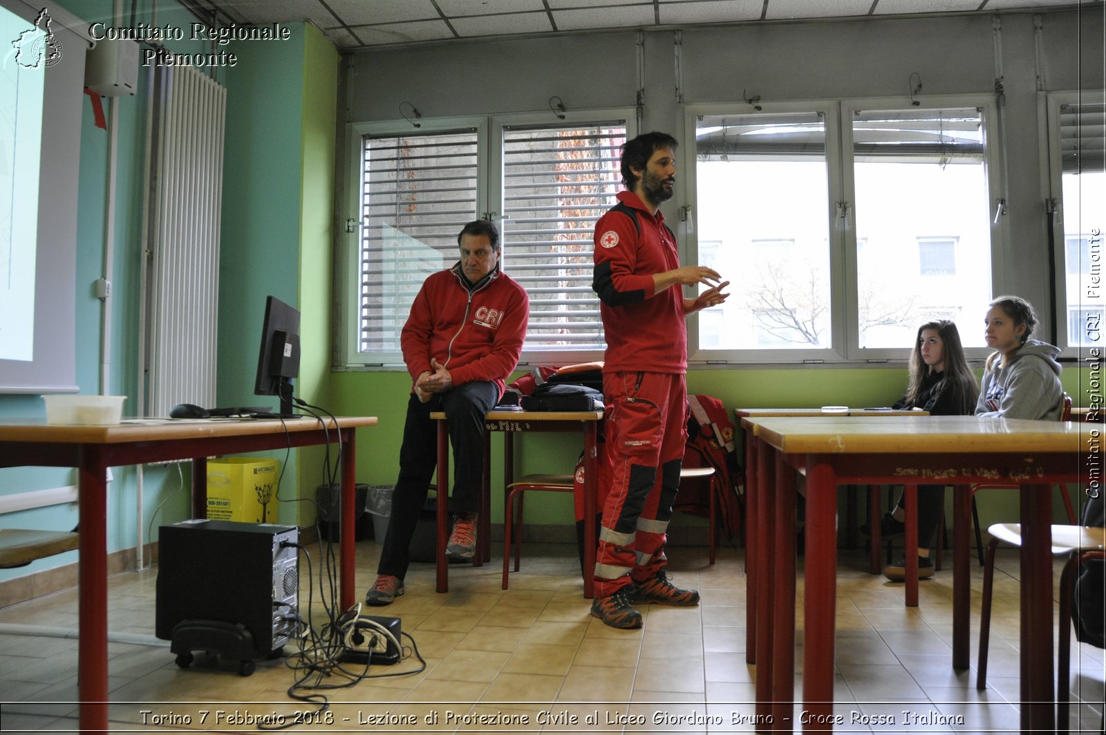 Torino 7 Febbraio 2018 - Lezione di Protezione Civile al Liceo Giordano Bruno - Croce Rossa Italiana- Comitato Regionale del Piemonte