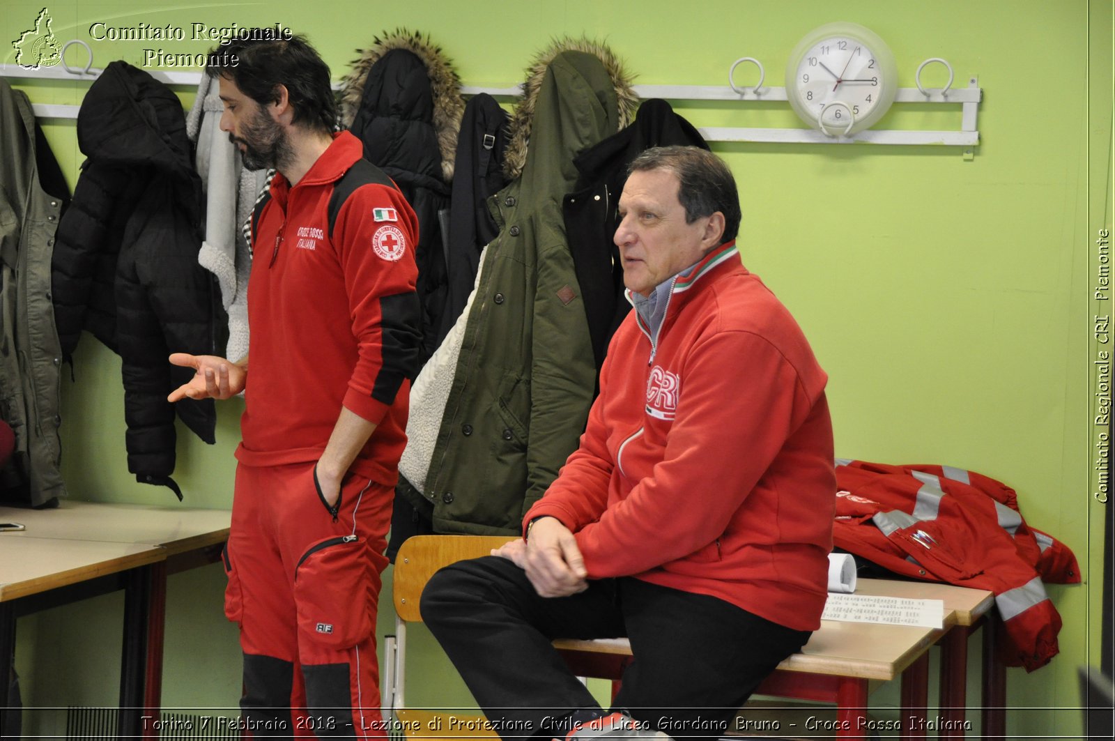 Torino 7 Febbraio 2018 - Lezione di Protezione Civile al Liceo Giordano Bruno - Croce Rossa Italiana- Comitato Regionale del Piemonte