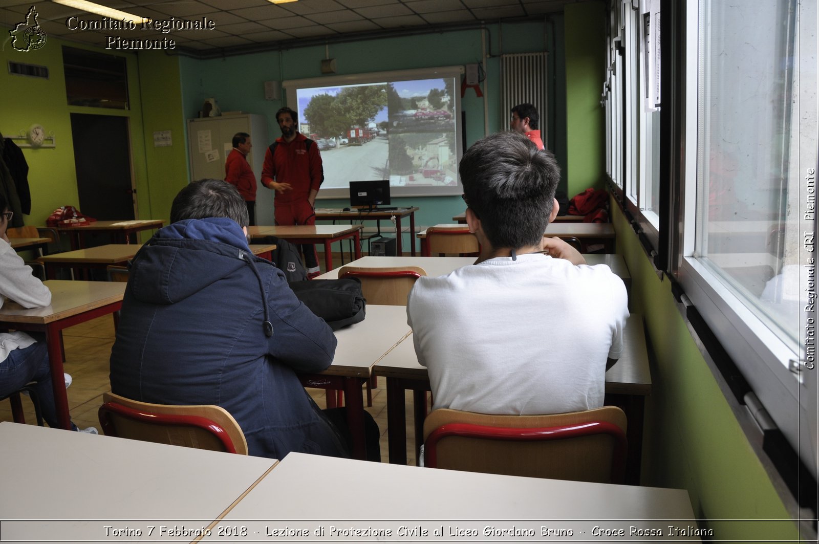 Torino 7 Febbraio 2018 - Lezione di Protezione Civile al Liceo Giordano Bruno - Croce Rossa Italiana- Comitato Regionale del Piemonte