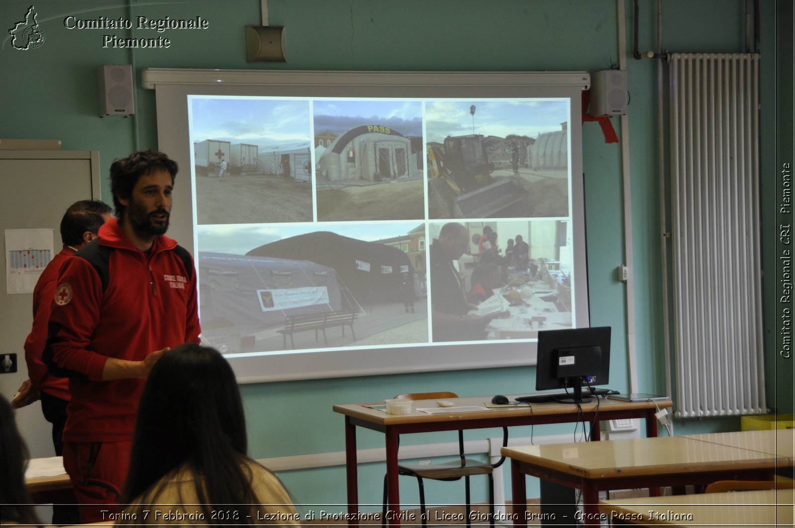 Torino 7 Febbraio 2018 - Lezione di Protezione Civile al Liceo Giordano Bruno - Croce Rossa Italiana- Comitato Regionale del Piemonte