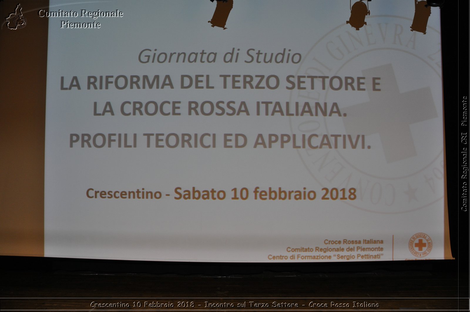 Crescentino 10 Febbraio 2018 - Incontro sul Terzo Settore - Croce Rossa Italiana- Comitato Regionale del Piemonte